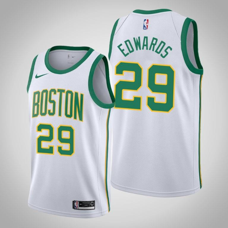 Men's Boston Celtics Carsen Edwards 29 White Swingman Basketball Jersey - City Edition - Men Basketball Jersey - JS500