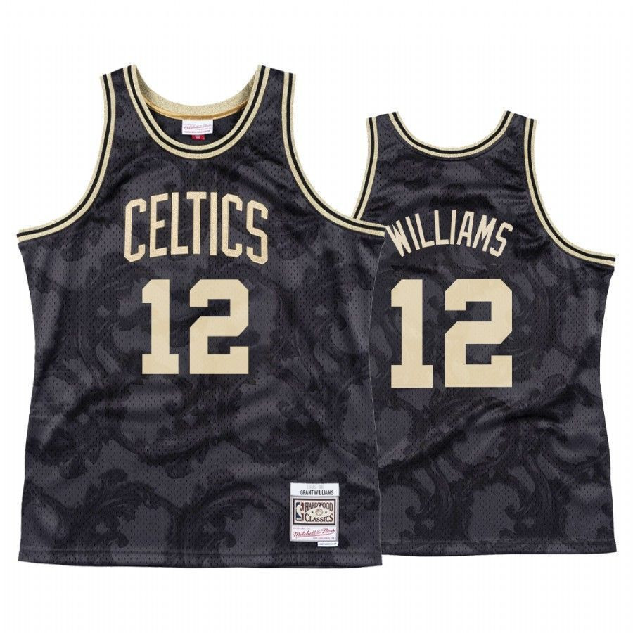 Men's Boston Celtics Grant Williams Black Toile Black Basketball Jersey - JS434
