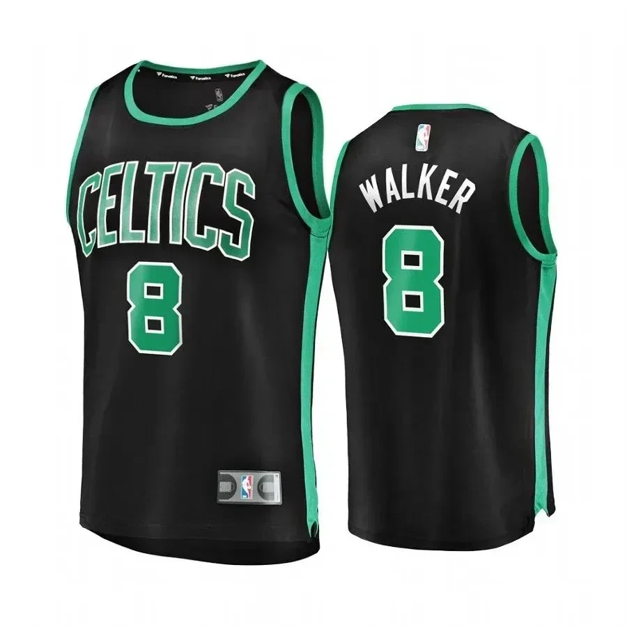 Men's Boston Celtics Kemba Walker Black Statet Basketball Jersey - JS334
