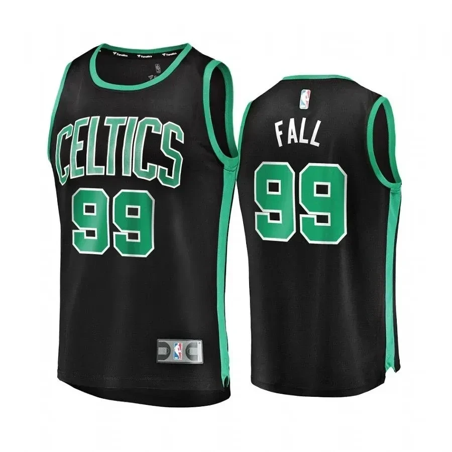 Men's Boston Celtics Tacko Fall Black Statet Basketball Jersey - JS844