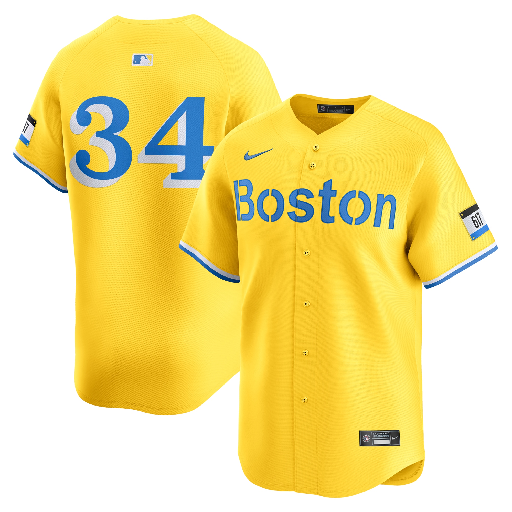 Men's Boston Red Sox David Ortiz Gold City Connect Retired Player Jersey
