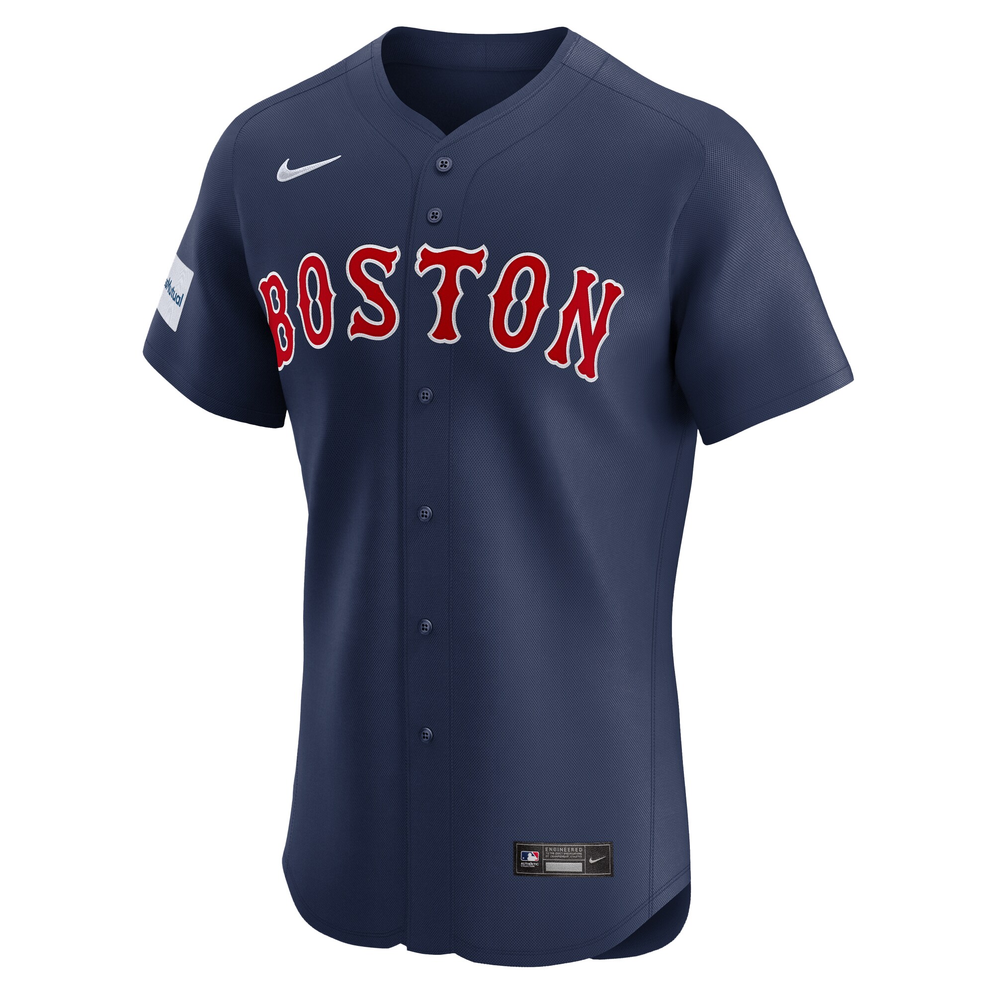 Alternative view of Men's Boston Red Sox David Ortiz Navy Alternate Elite Sponsor Patch Player Baseball Jersey