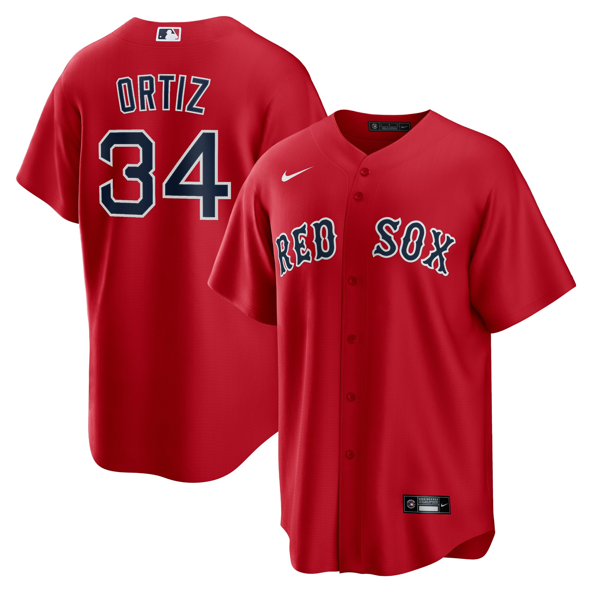 Men's Boston Red Sox David Ortiz Red Alternate Player Baseball Jersey