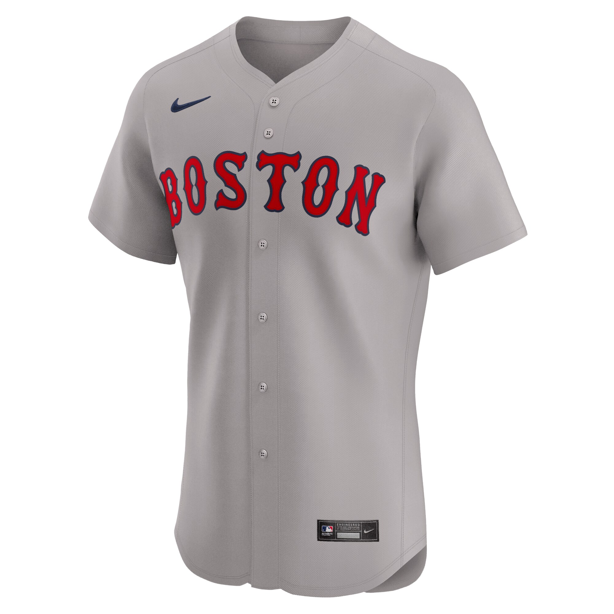 Alternative view of Men's Boston Red Sox Gray Road Elite Baseball Jersey