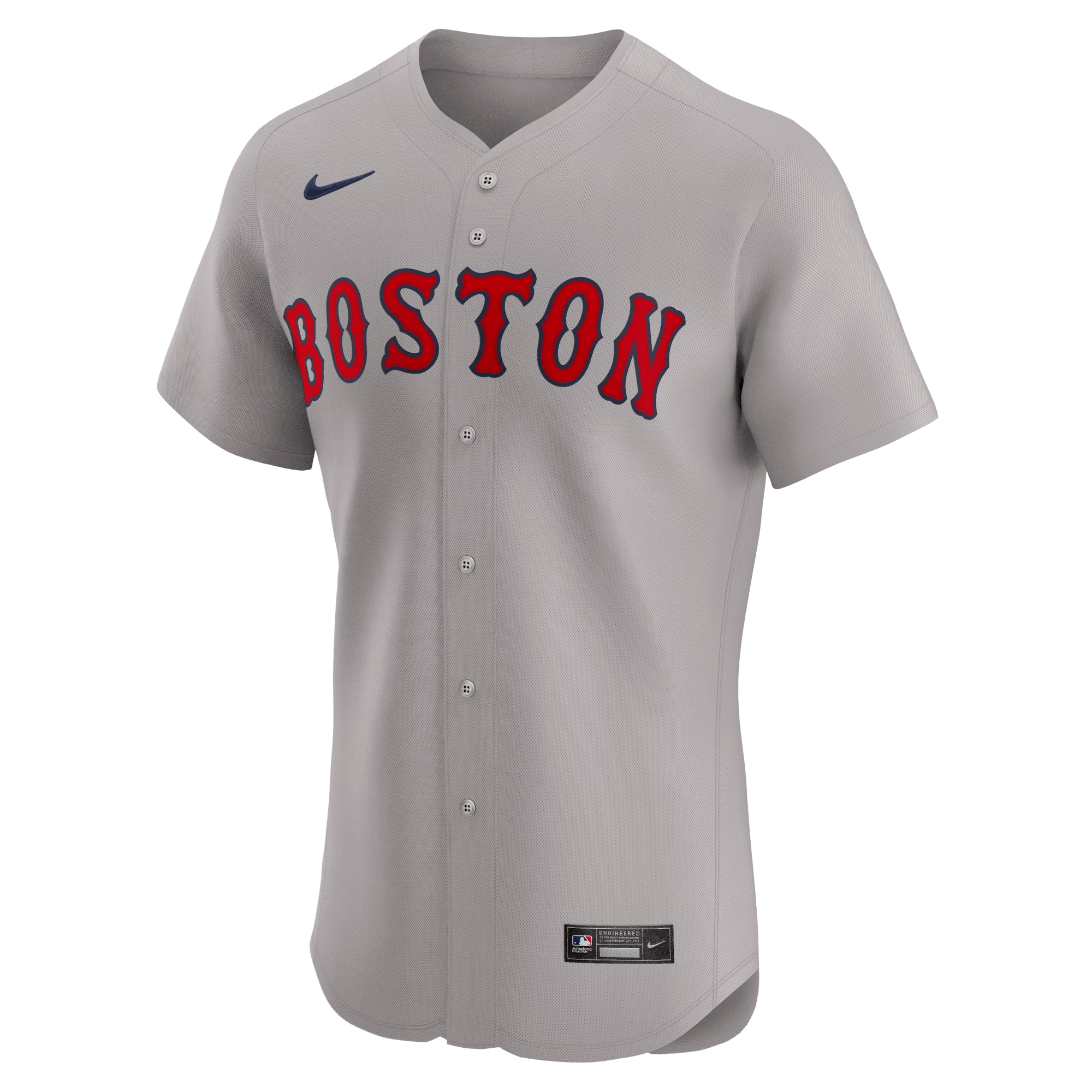 Alternative view of Men's Boston Red Sox Gray Road Elite Baseball Jersey