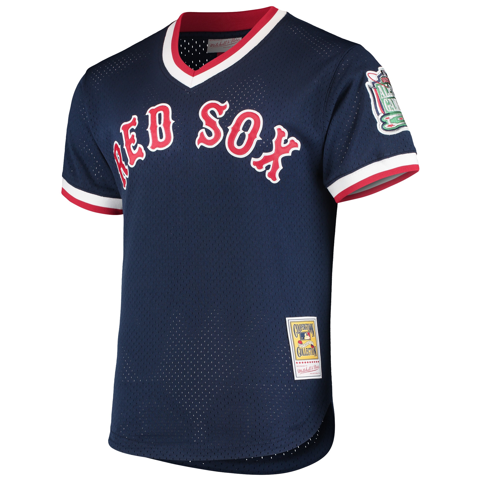 Alternative view of Men's Boston Red Sox Pedro Martinez Mitchell & Ness Navy 1999 Cooperstown Collection Mesh Batting Practice Jersey