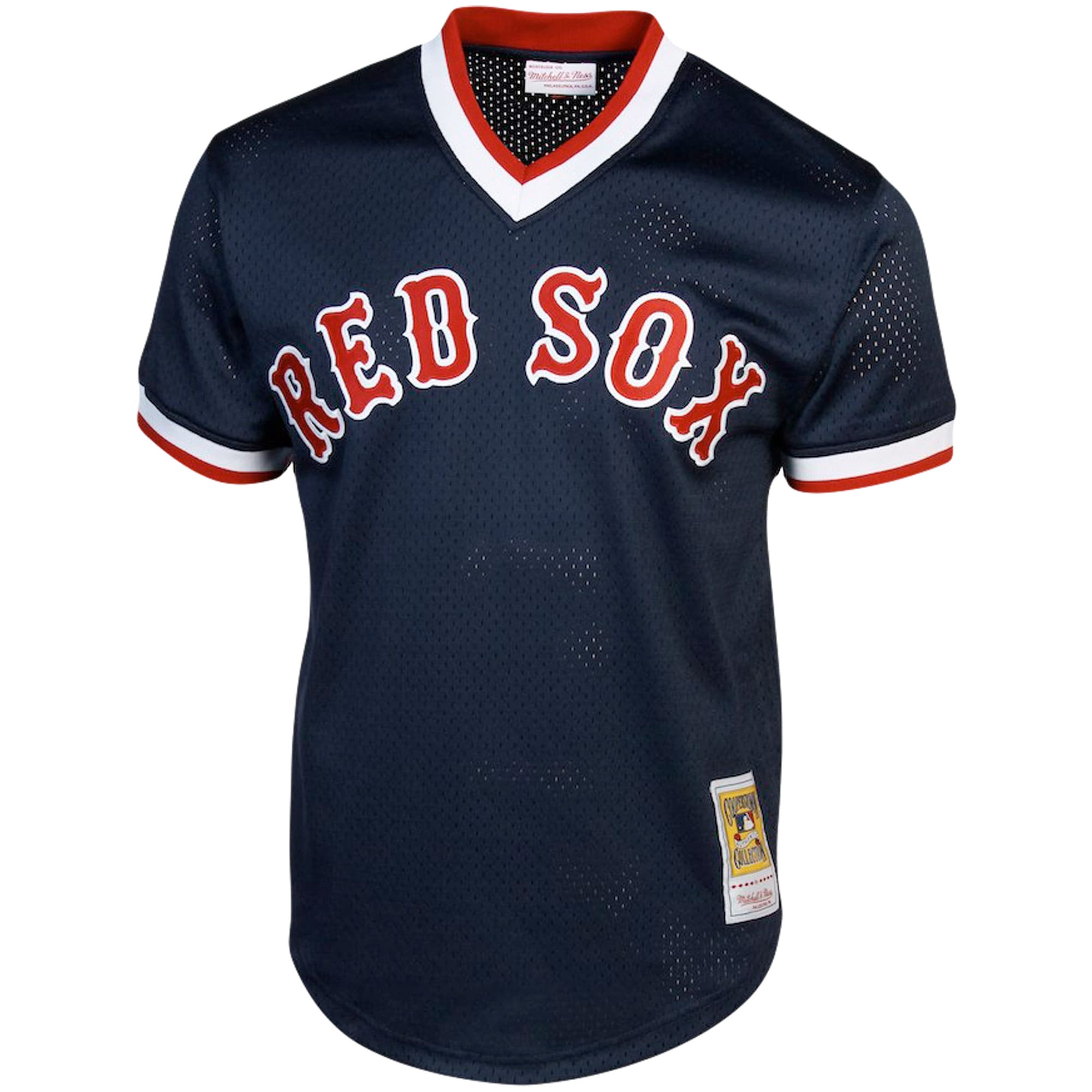 Alternative view of Men's Boston Red Sox Ted Williams Mitchell & Ness Navy Cooperstown Collection Big & Tall Mesh Batting Practice Jersey