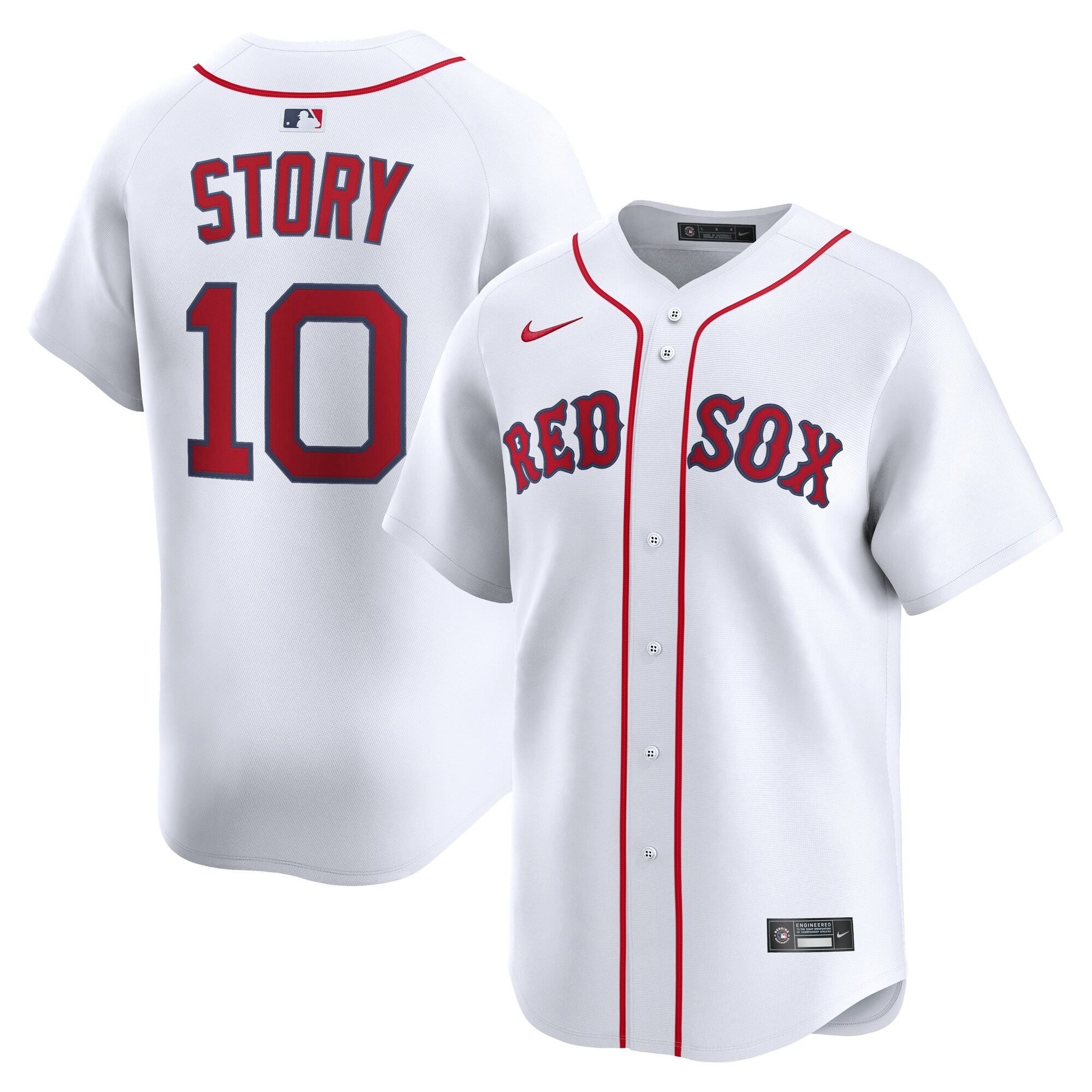 Men's Boston Red Sox Trevor Story White Alternate Limited Player Jersey