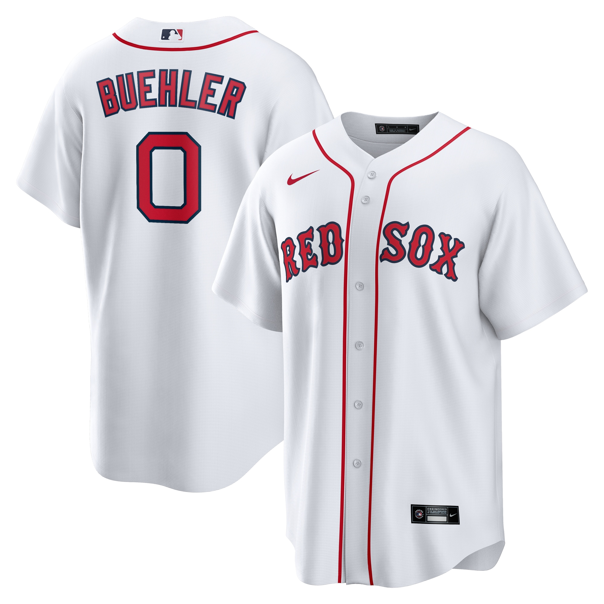 Men's Boston Red Sox Walker Buehler White Home Baseball Jersey