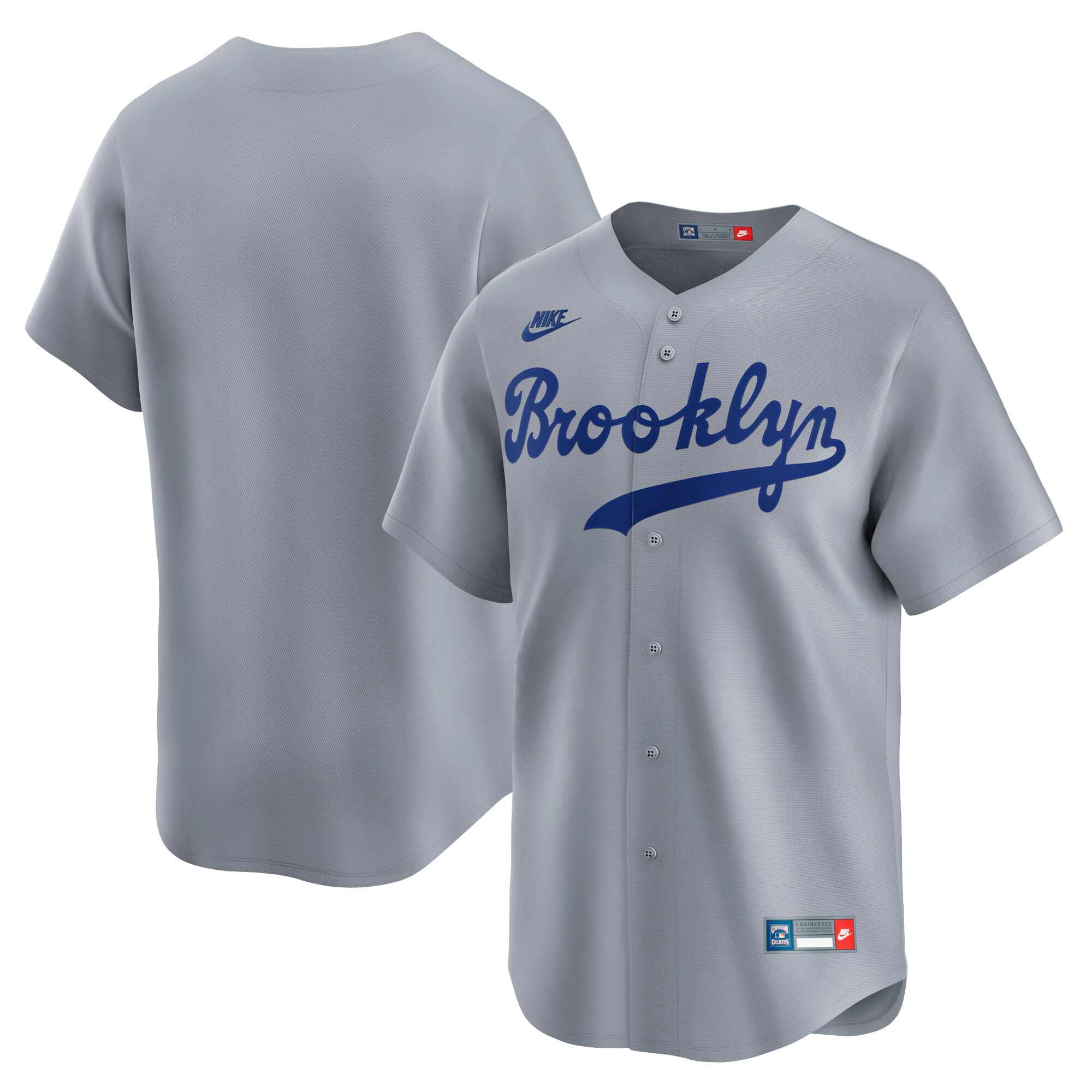 Men's Brooklyn Dodgers Gray Cooperstown Collection Limited Baseball Jersey