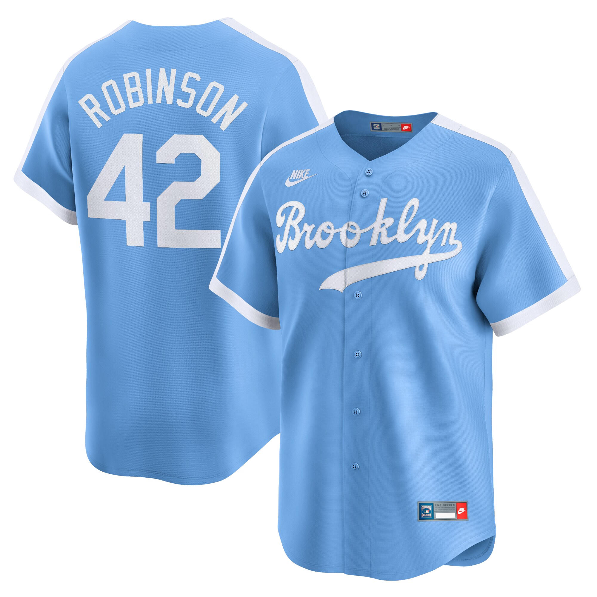 Men's Brooklyn Dodgers Jackie Robinson Royal Throwback Cooperstown Collection Limited Baseball Jersey 