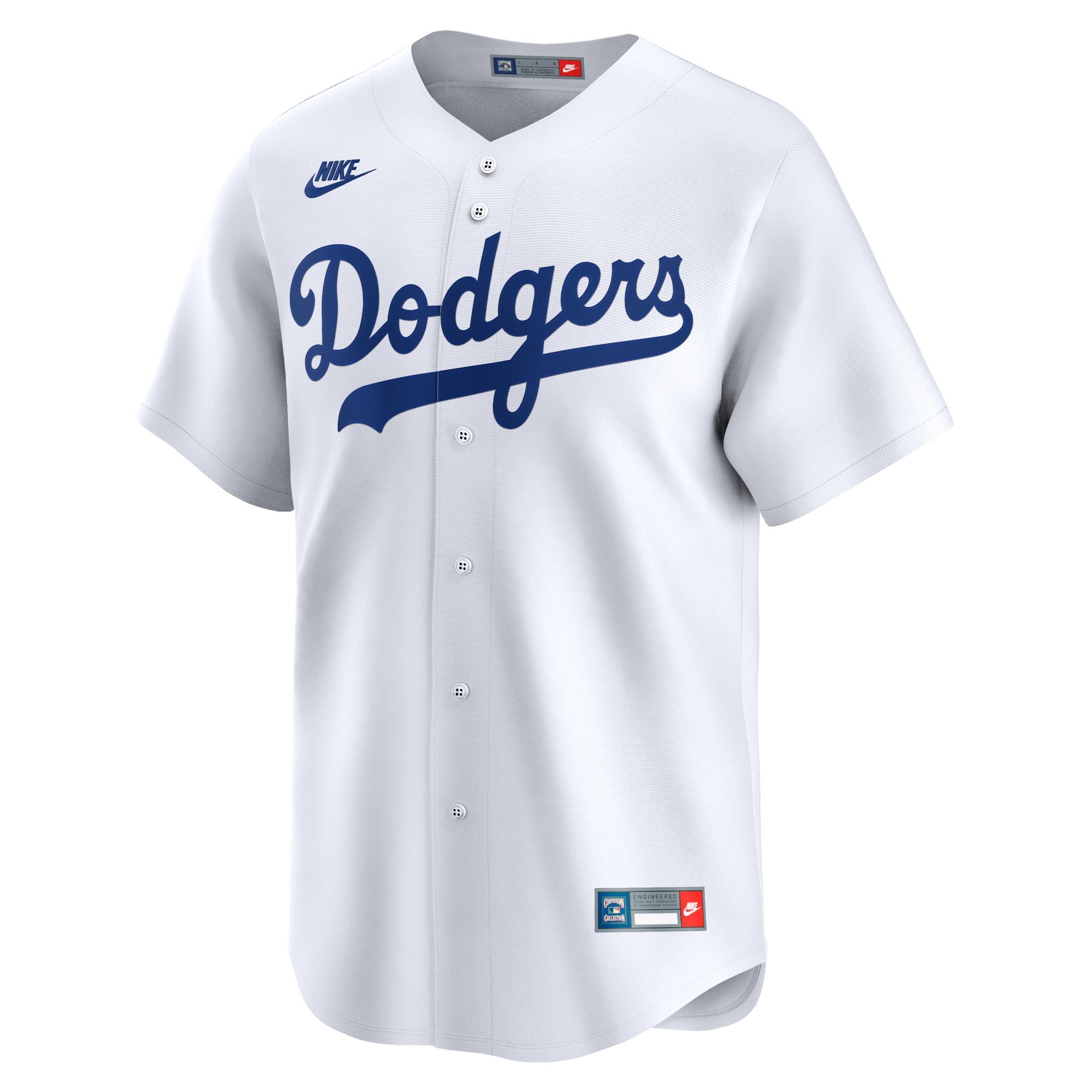 Alternative view of Men's Brooklyn Dodgers Jackie Robinson White Throwback Cooperstown Collection Limited Baseball Jersey 