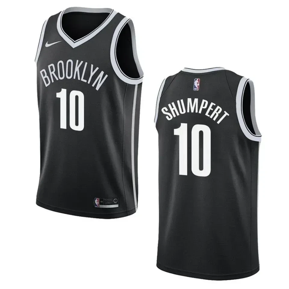 Men's Brooklyn Nets 10 Iman Shumpert Icon Swingman Jersey - Black - JS357 