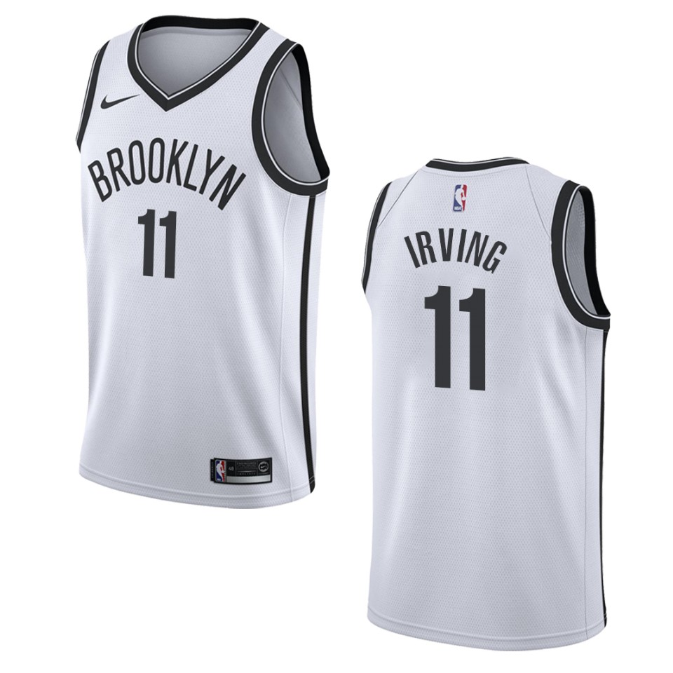 Men's Brooklyn Nets #11 Kyrie Irving Association Swingman Jersey - White