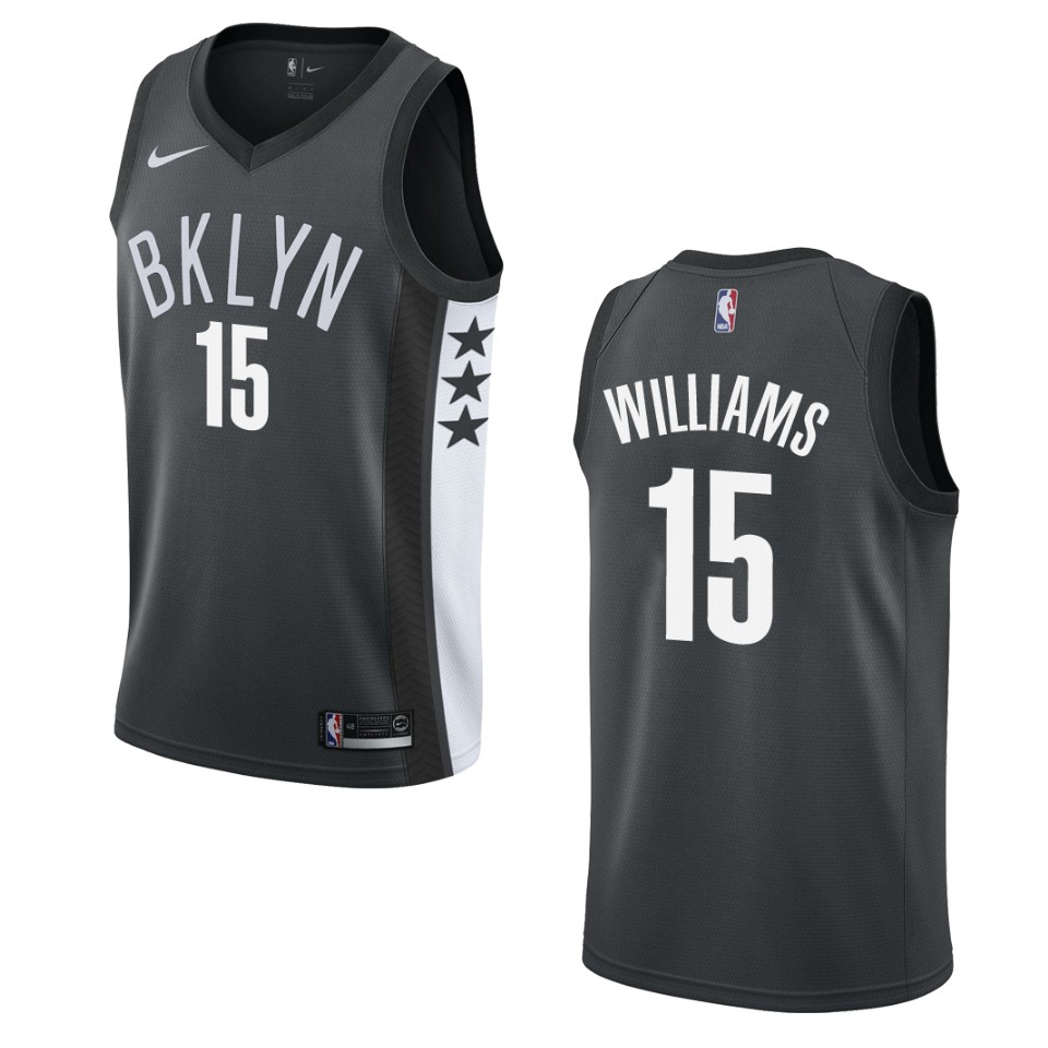 Men's Brooklyn Nets #15 Alan Williams Statement Swingman Jersey - Black