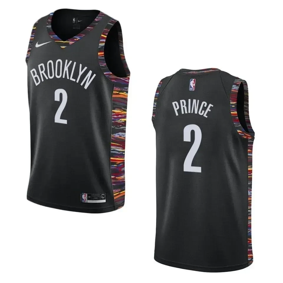 Men's Brooklyn Nets 2 Taurean Prince City Swingman Jersey - Black - JS947 