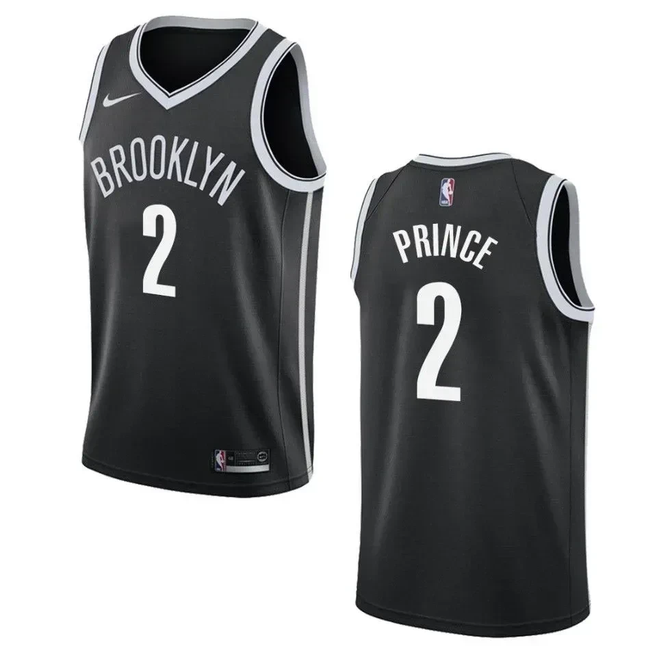 Men's Brooklyn Nets 2 Taurean Prince Icon Swingman Jersey - Black - JS165 