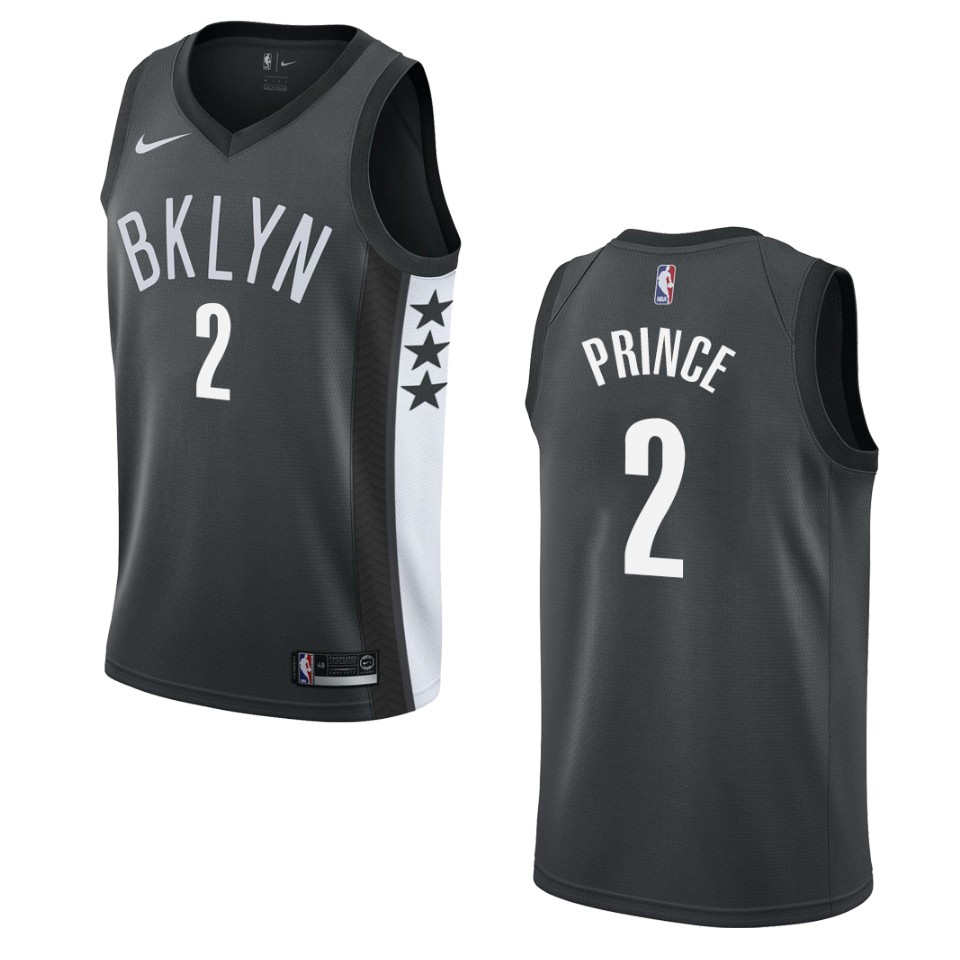Men's Brooklyn Nets #2 Taurean Prince Statement Swingman Jersey - Black
