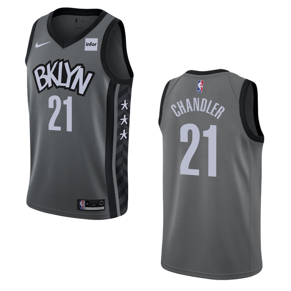 Men's Brooklyn Nets #21 Wilson Chandler Statement Edition Swingman Jersey - Gray