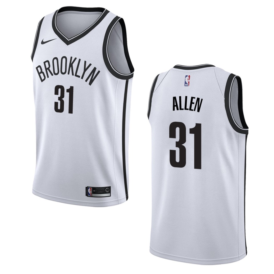 Men's Brooklyn Nets #31 Jarrett Allen Association Swingman Jersey - White