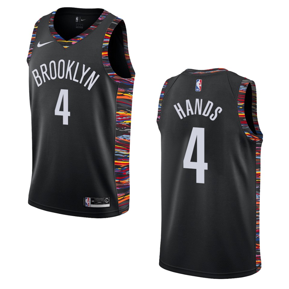 Men's Brooklyn Nets #4 Jaylen Hands City Swingman Jersey - Black