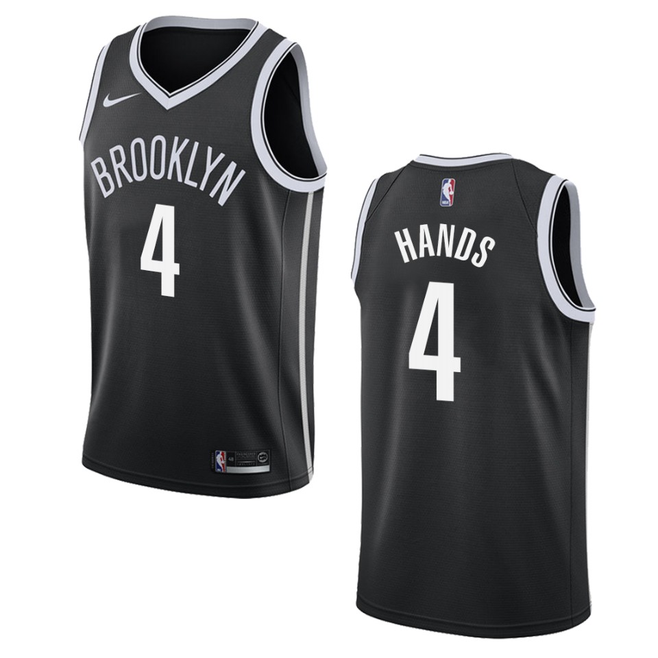 Men's Brooklyn Nets #4 Jaylen Hands Icon Swingman Jersey - Black
