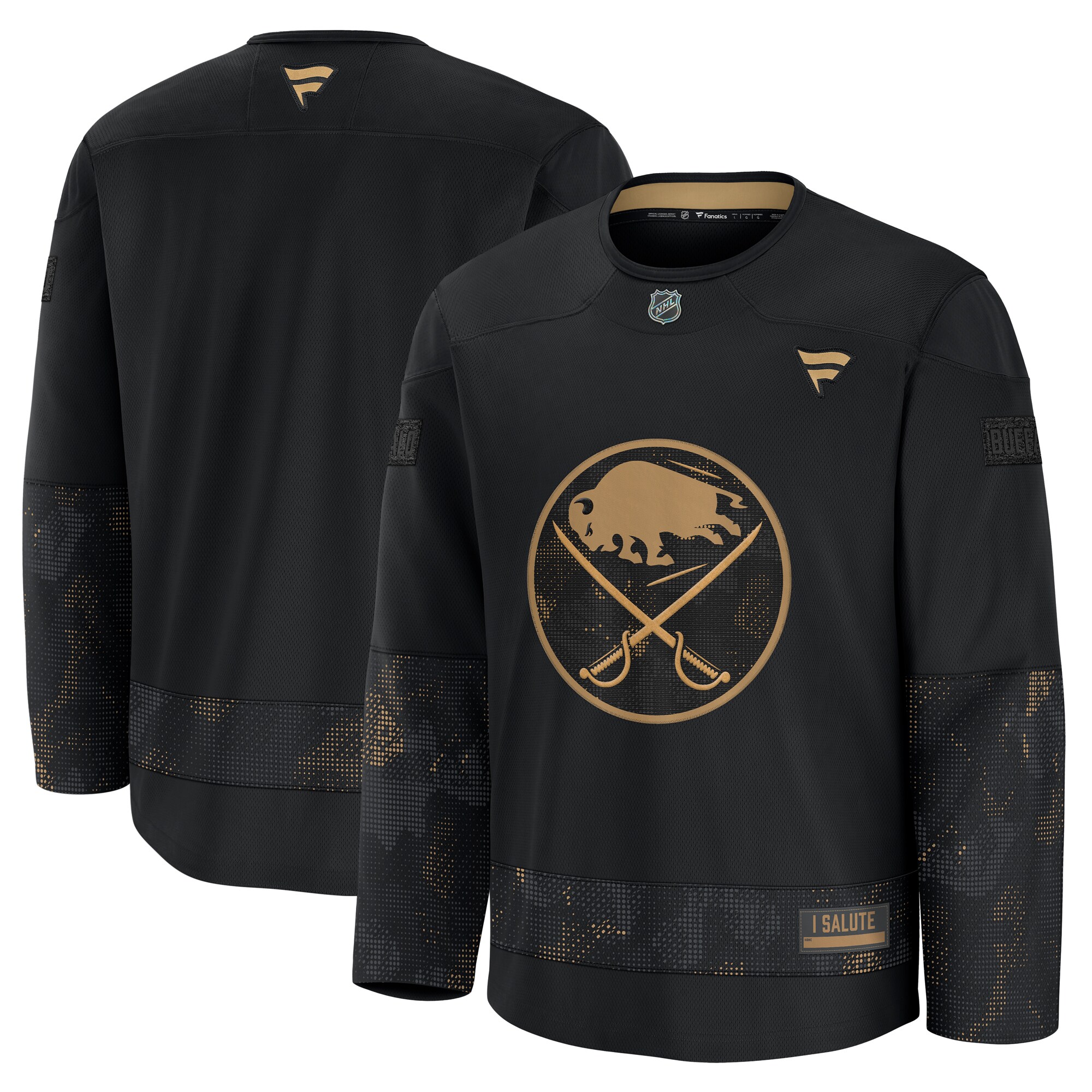 Men's Buffalo Sabres Black 2024 Military Appreciation Practice Hockey Jersey - JS654 