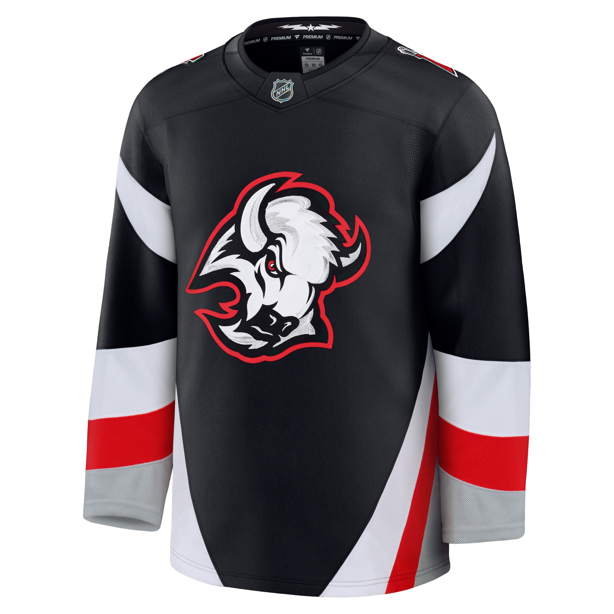 Alternative view of Men's Buffalo Sabres Black Alternate Premium Hockey Jersey - JS260 