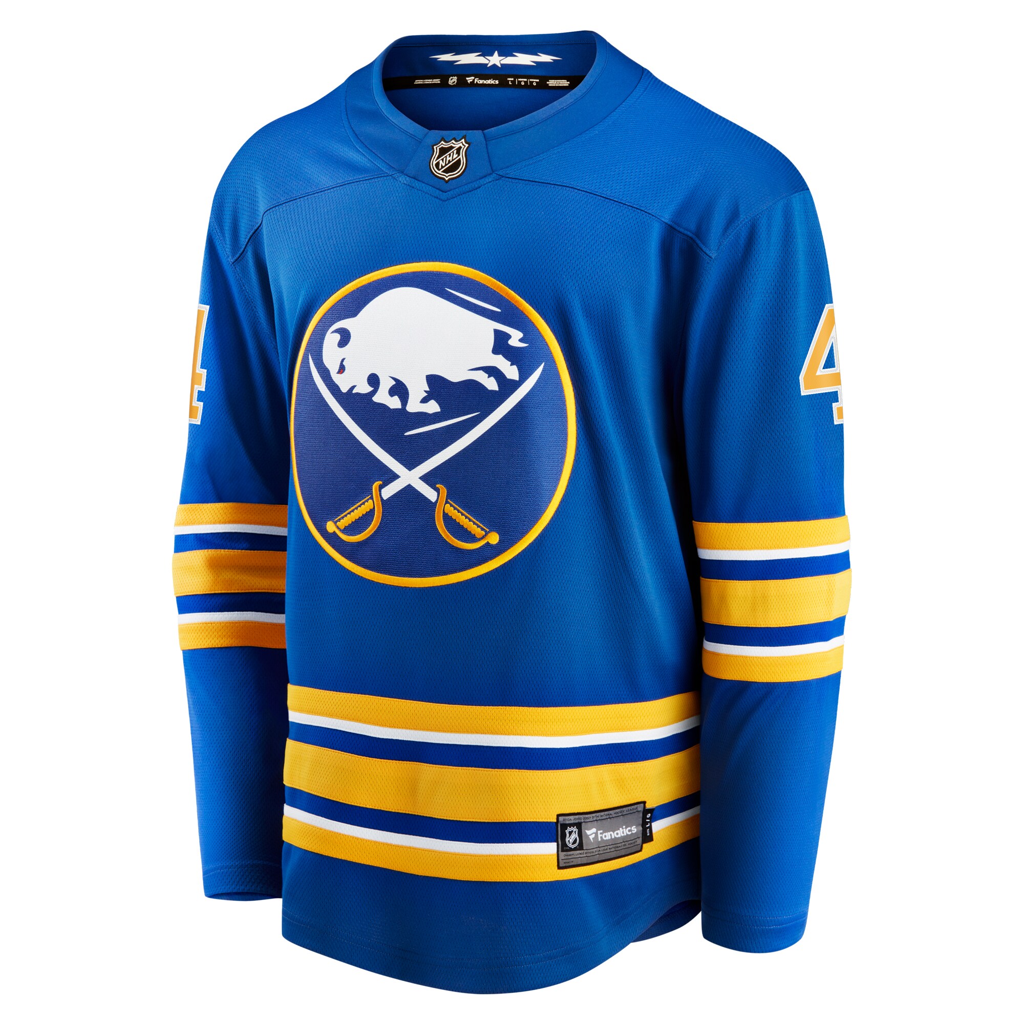 Alternative view of Men's Buffalo Sabres Bowen Byram Royal Home Breakaway Hockey Jersey - JS354 