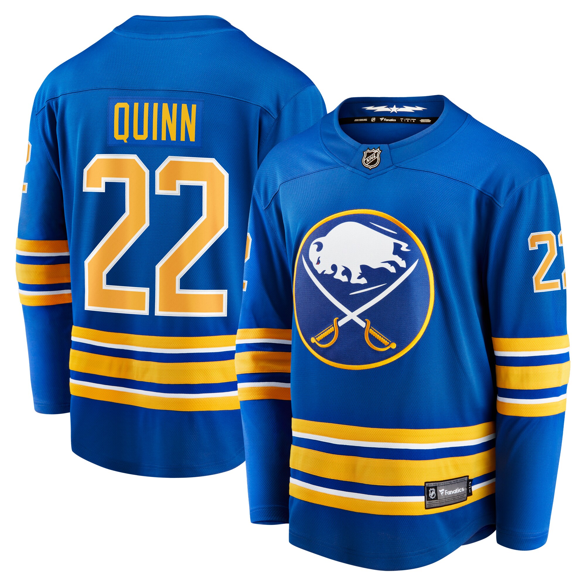 Men's Buffalo Sabres Jack Quinn Royal Home Breakaway Hockey Jersey - JS737 