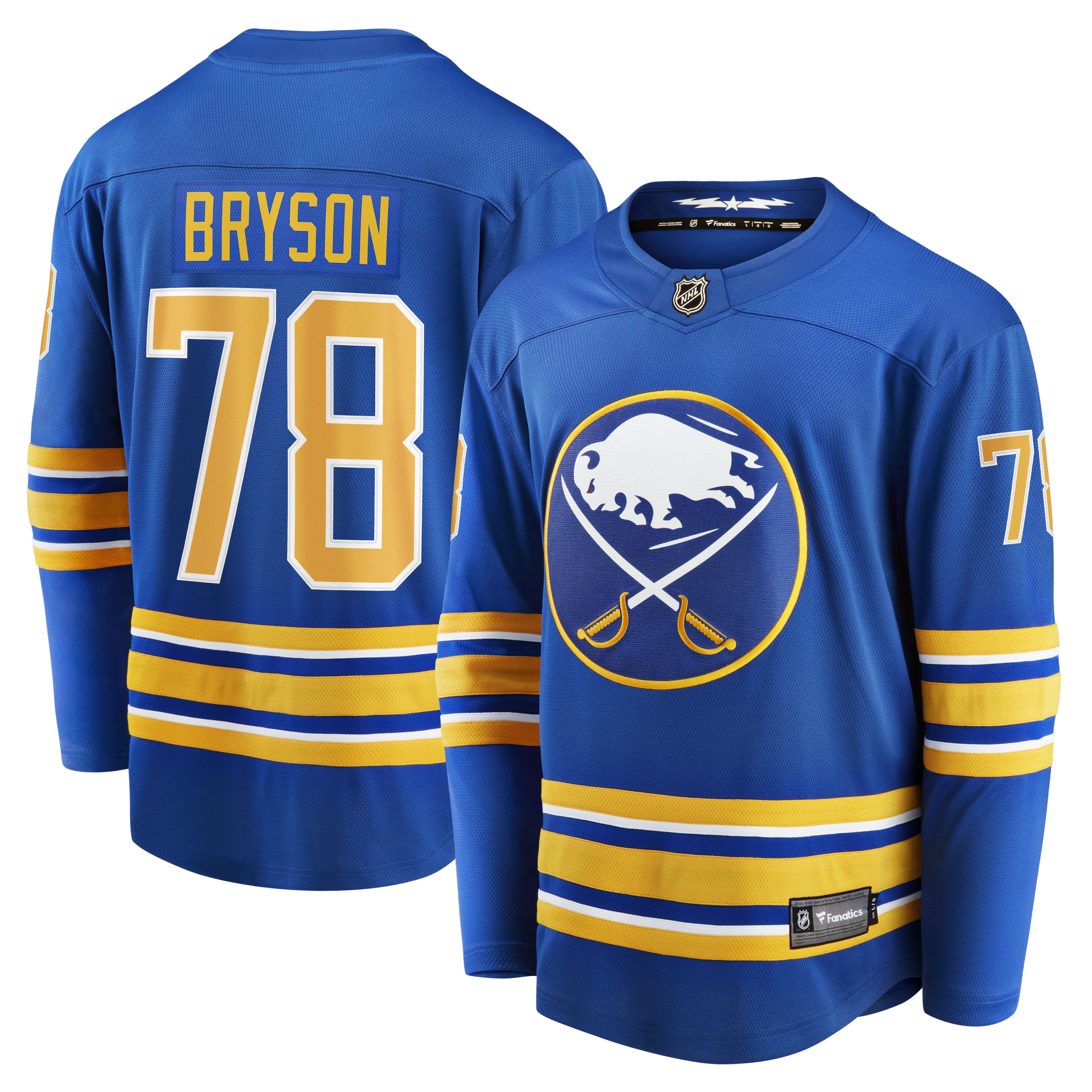 Men's Buffalo Sabres Jacob Bryson Royal Home Breakaway Player Hockey Jersey - JS871 