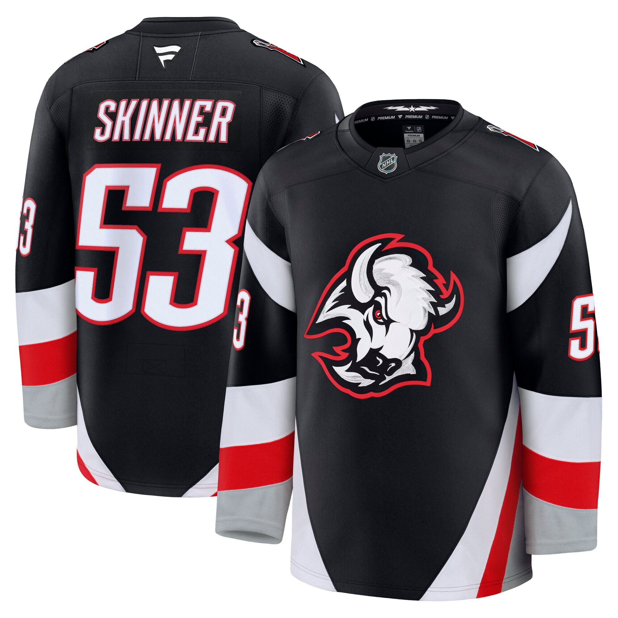 Men's Buffalo Sabres Jeff Skinner Black Alternate Premium Hockey Jersey - JS241 