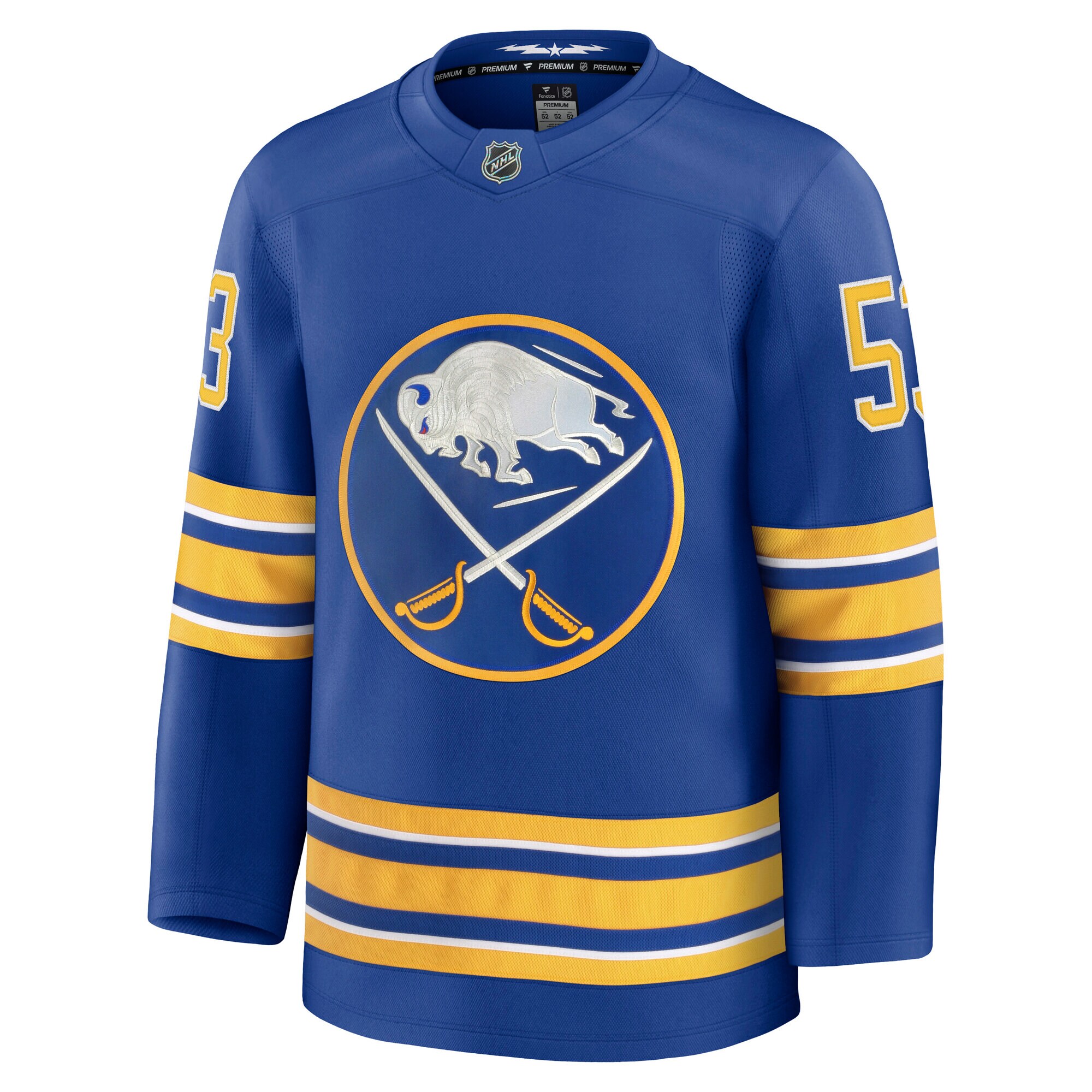 Alternative view of Men's Buffalo Sabres Jeff Skinner Royal Home Premium Hockey Jersey - JS165 