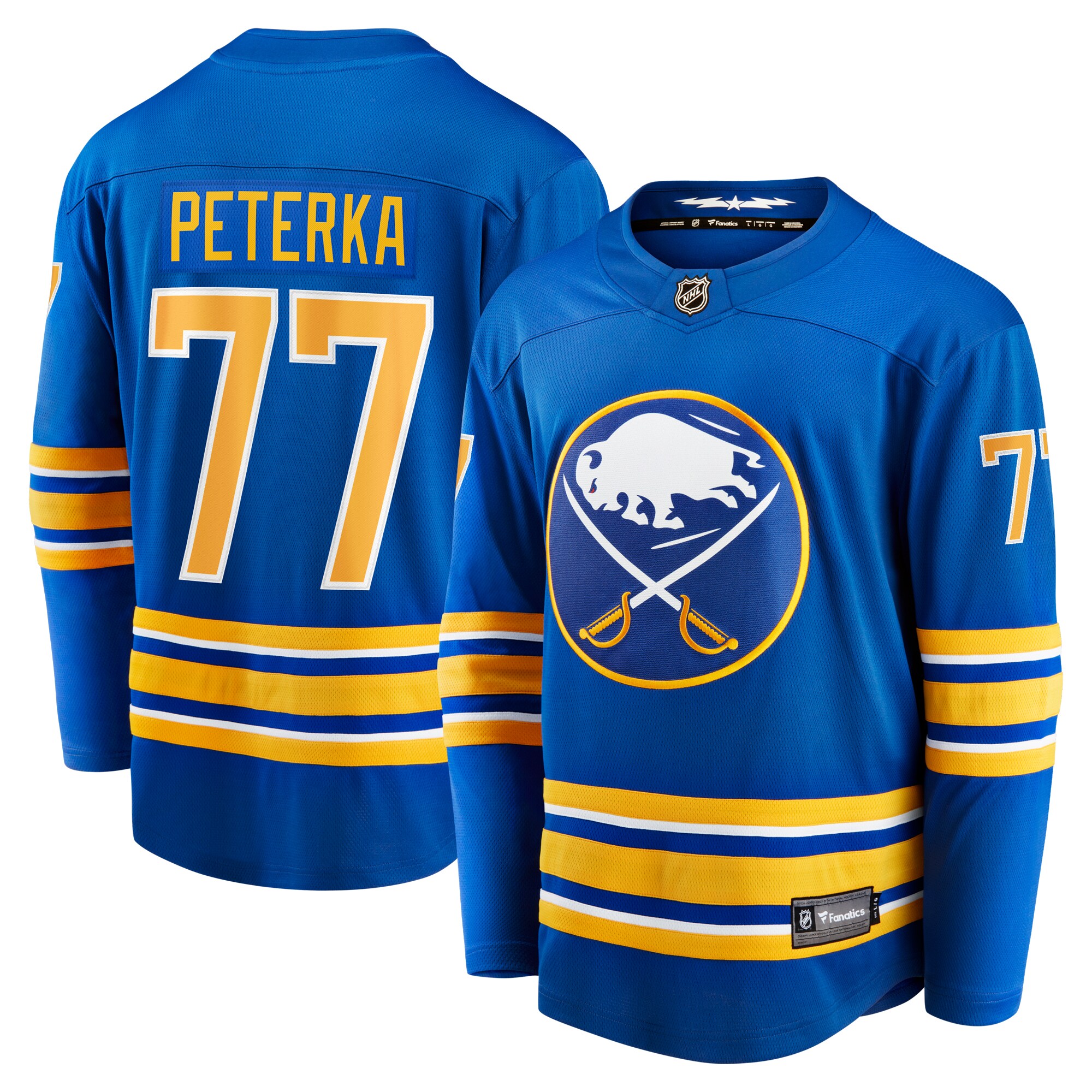 Men's Buffalo Sabres JJ Peterka Royal Home Breakaway Hockey Jersey - JS428 