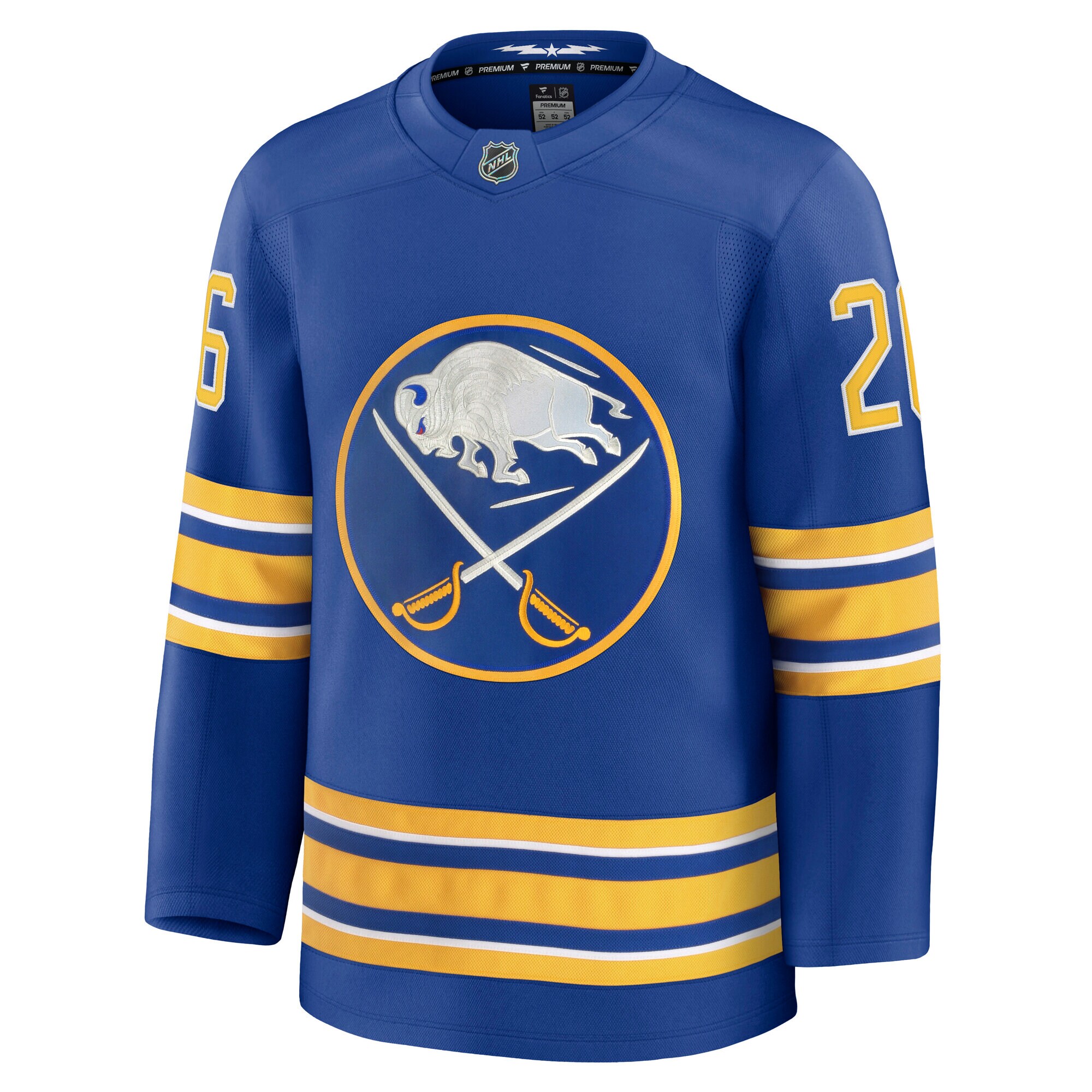 Alternative view of Men's Buffalo Sabres Rasmus Dahlin Royal Home Premium Hockey Jersey - JS793 
