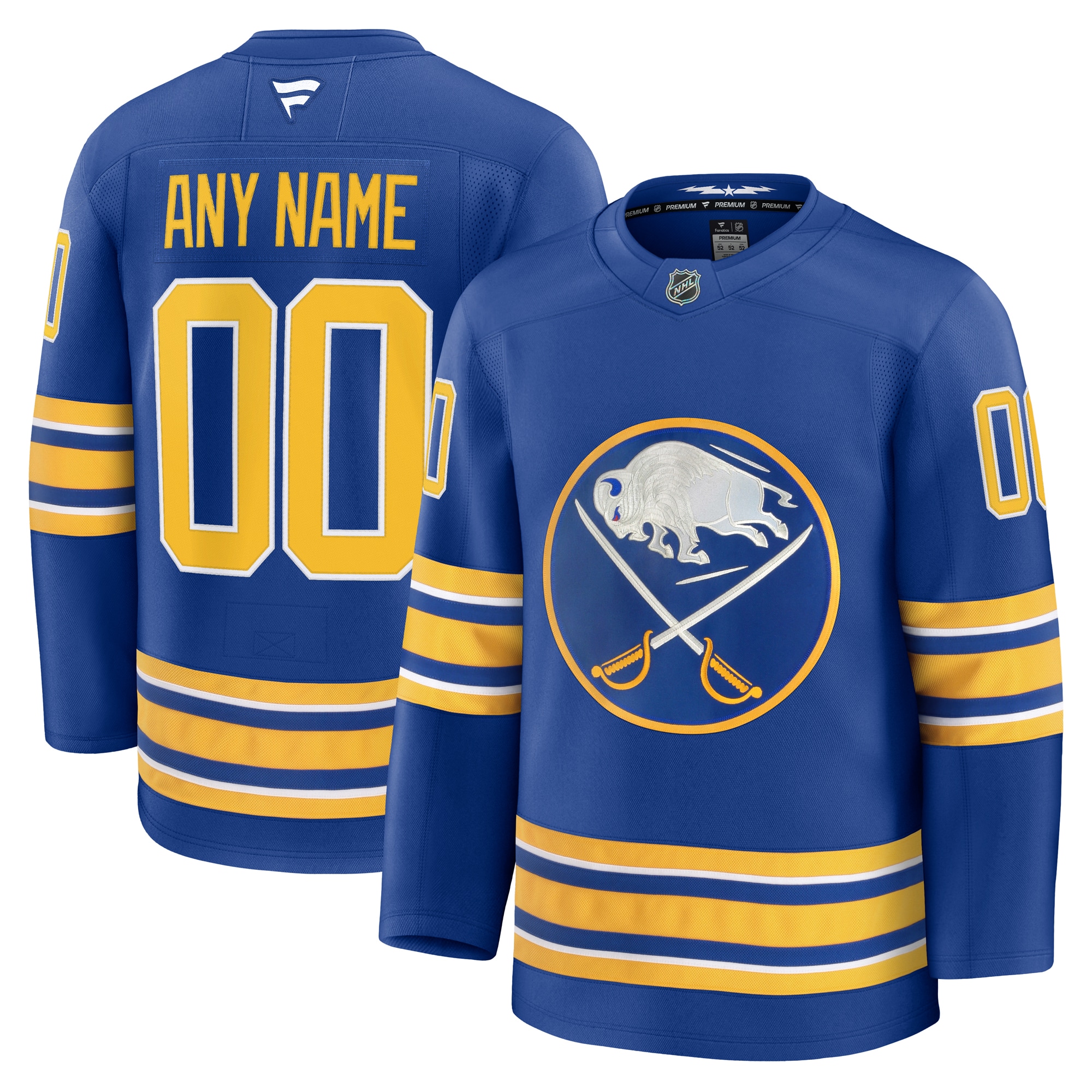 Men's Buffalo Sabres Royal Home Premium Custom Hockey Jersey - JS172 
