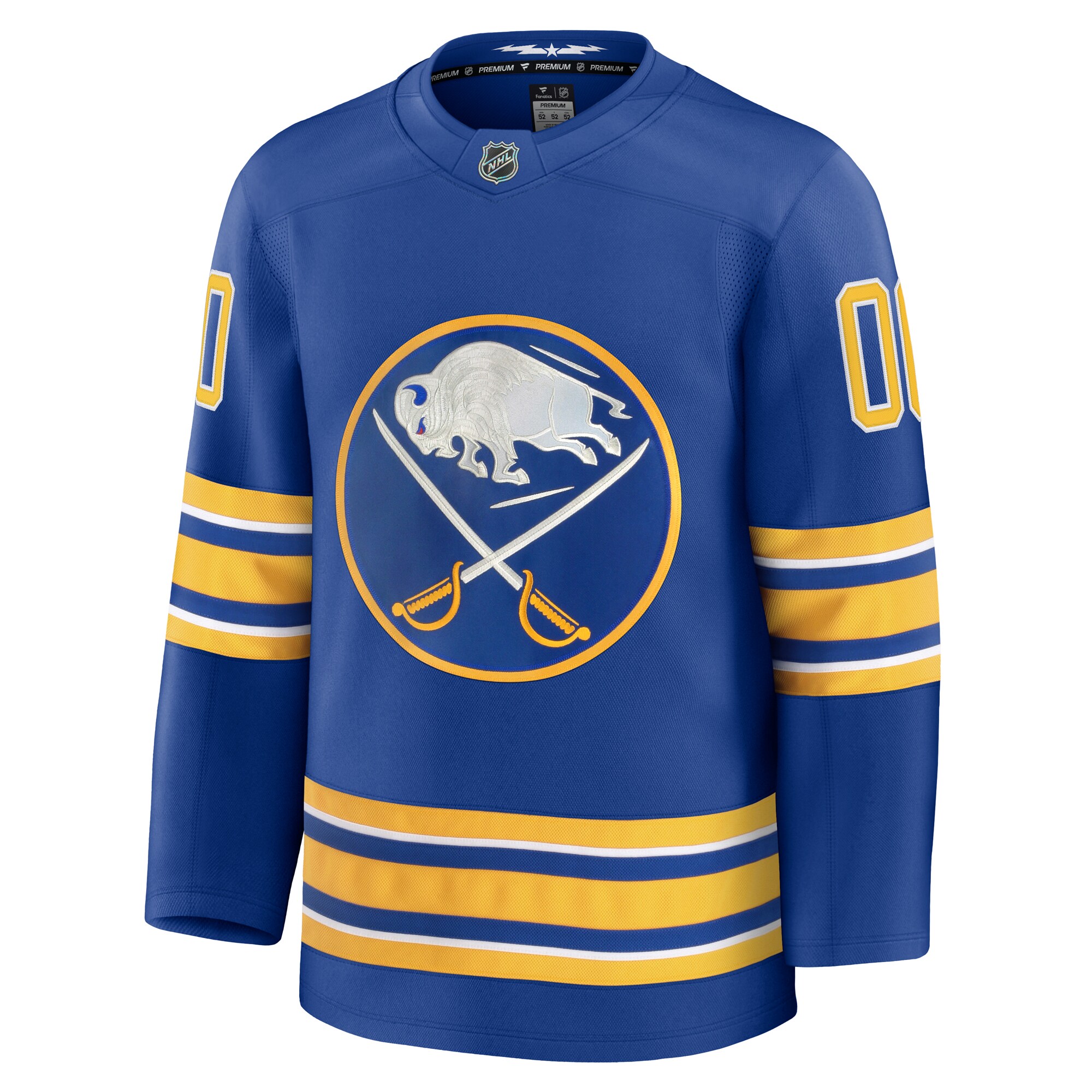 Alternative view of Men's Buffalo Sabres Royal Home Premium Custom Hockey Jersey - JS954 