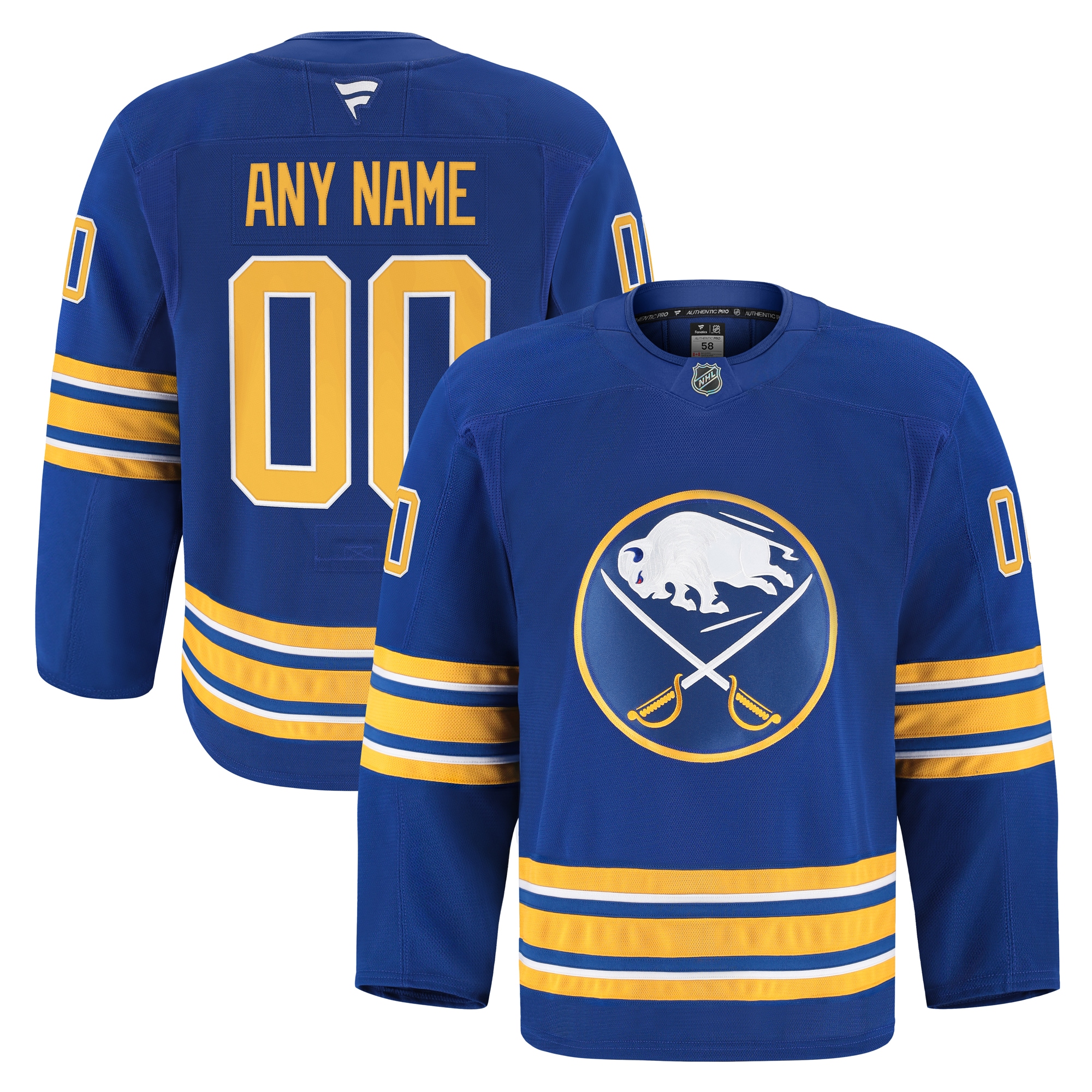 Men's Buffalo Sabres Royal Home Pro Custom Hockey Jersey - JS225 