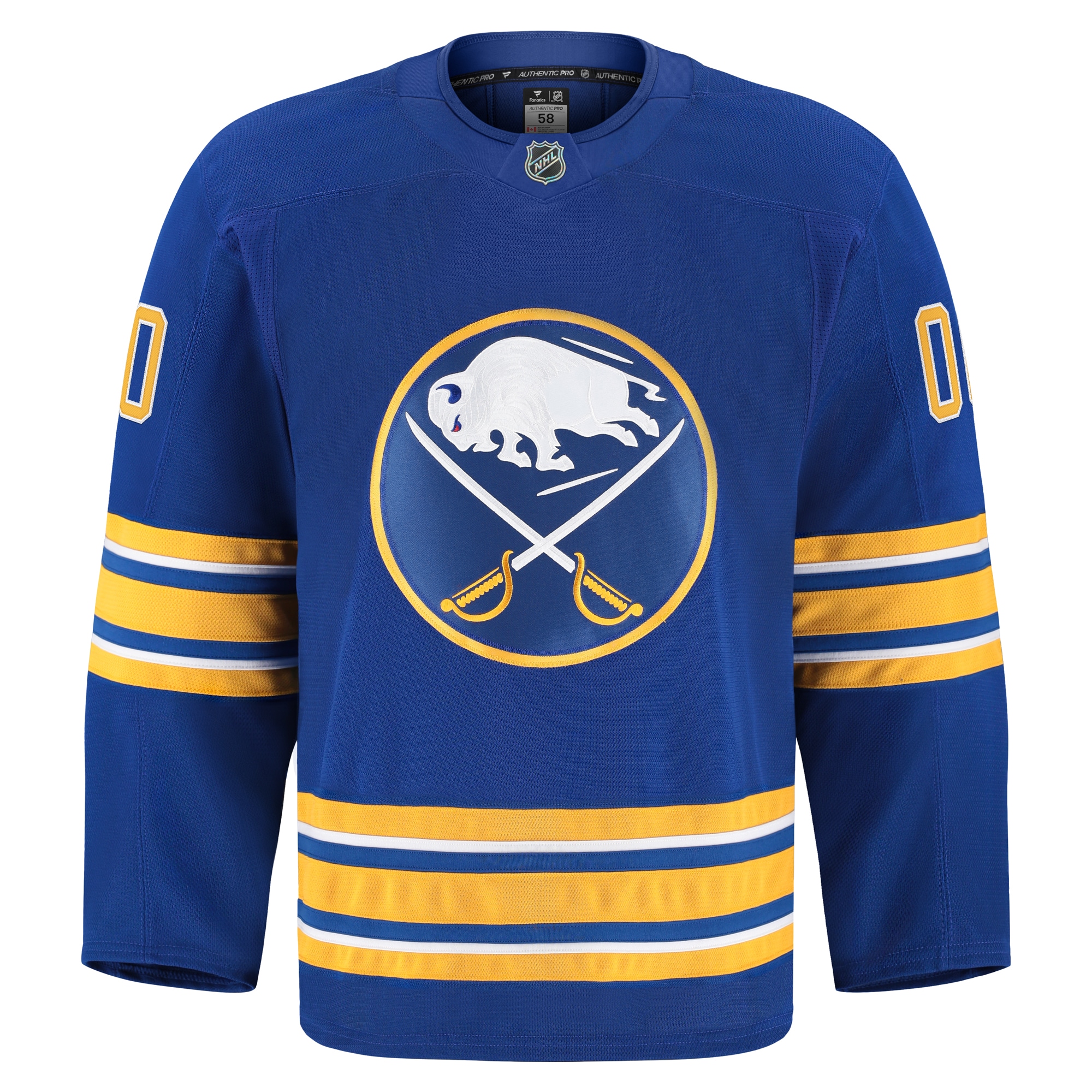 Alternative view of Men's Buffalo Sabres Royal Home Pro Custom Hockey Jersey - JS225 