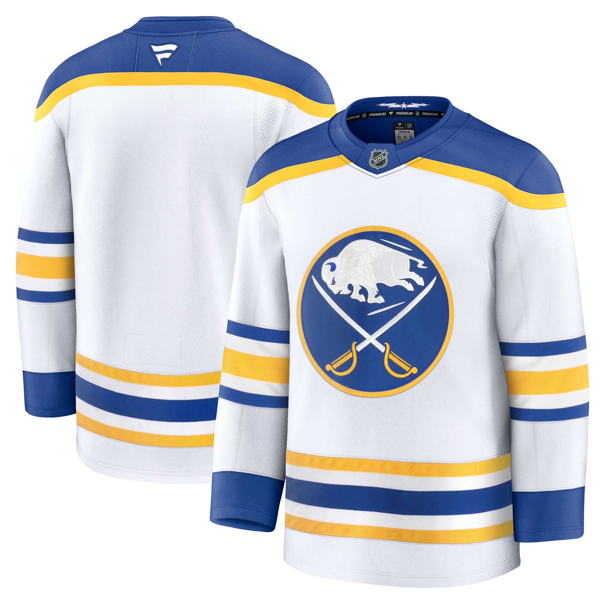 Men's Buffalo Sabres White Away Premium Hockey Jersey - JS961 