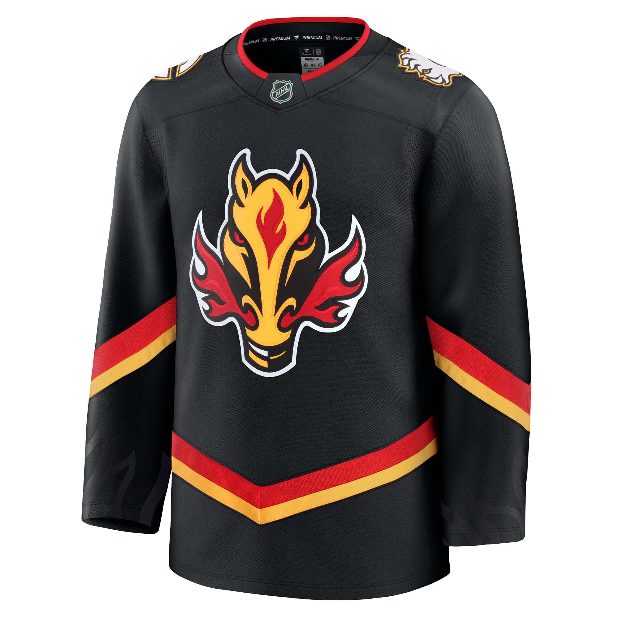Alternative view of Men's Calgary Flames Black Alternate Premium Hockey Jersey - JS113 