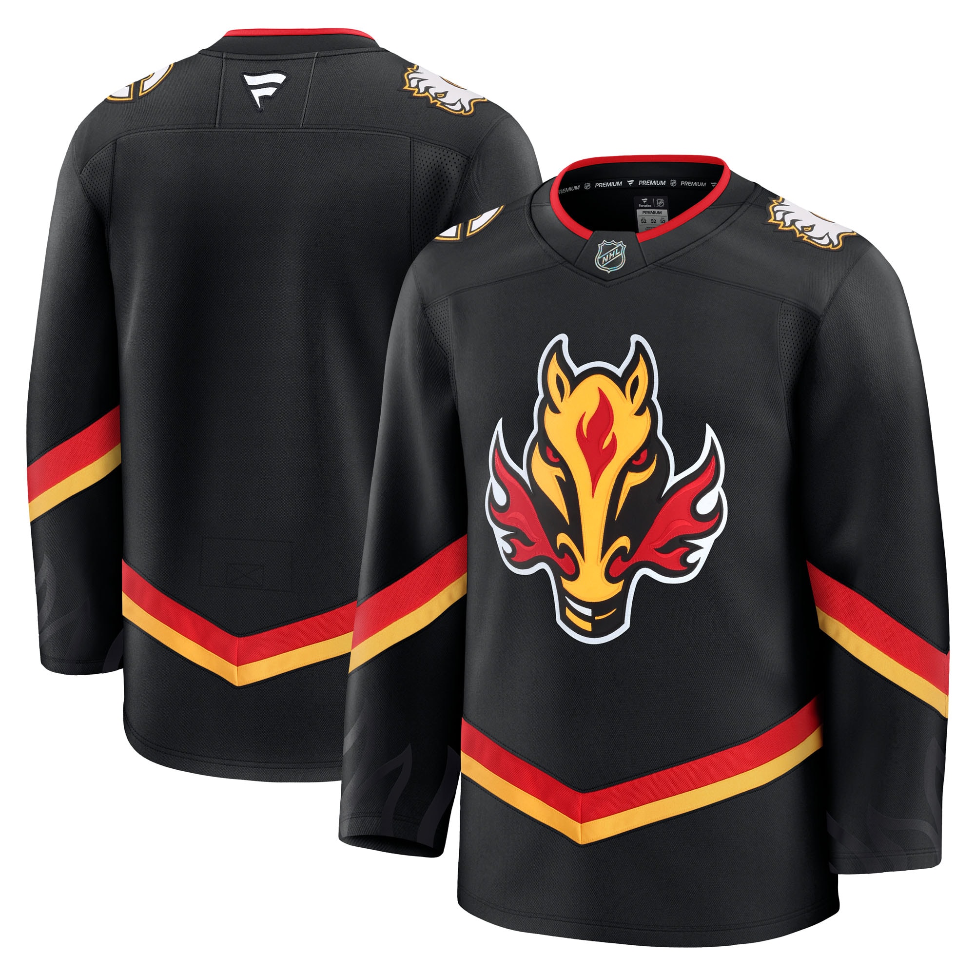 Men's Calgary Flames Black Alternate Premium Hockey Jersey - JS728 