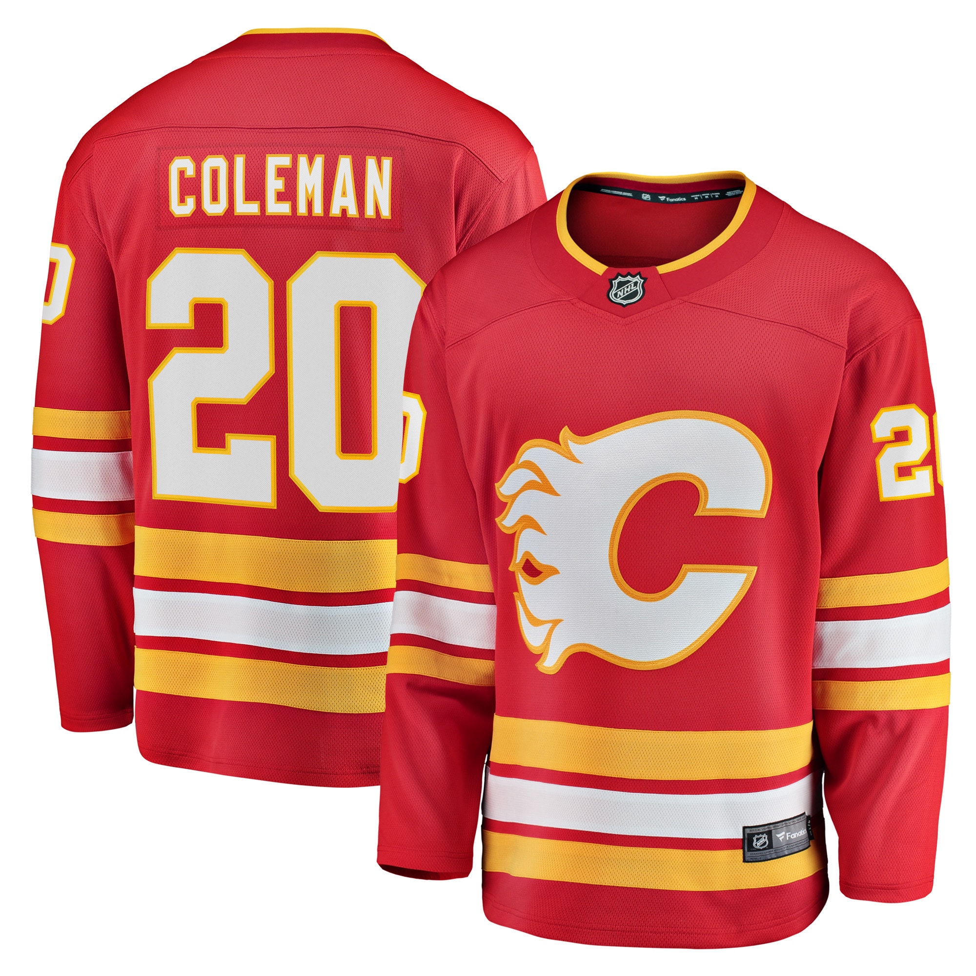 Men's Calgary Flames Blake Coleman Red Home Breakaway Player Hockey Jersey - JS996 