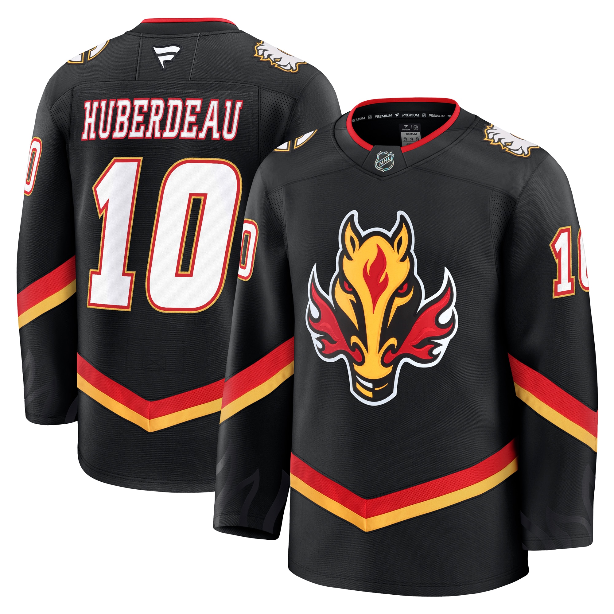Men's Calgary Flames Jonathan Huberdeau Black Alternate Premium Hockey Jersey - JS970 