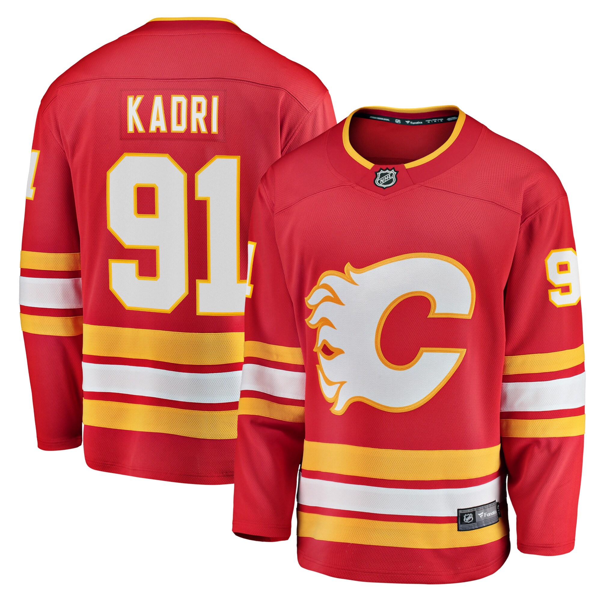 Men's Calgary Flames Nazem Kadri Red Home Breakaway Player Hockey Jersey - JS727 