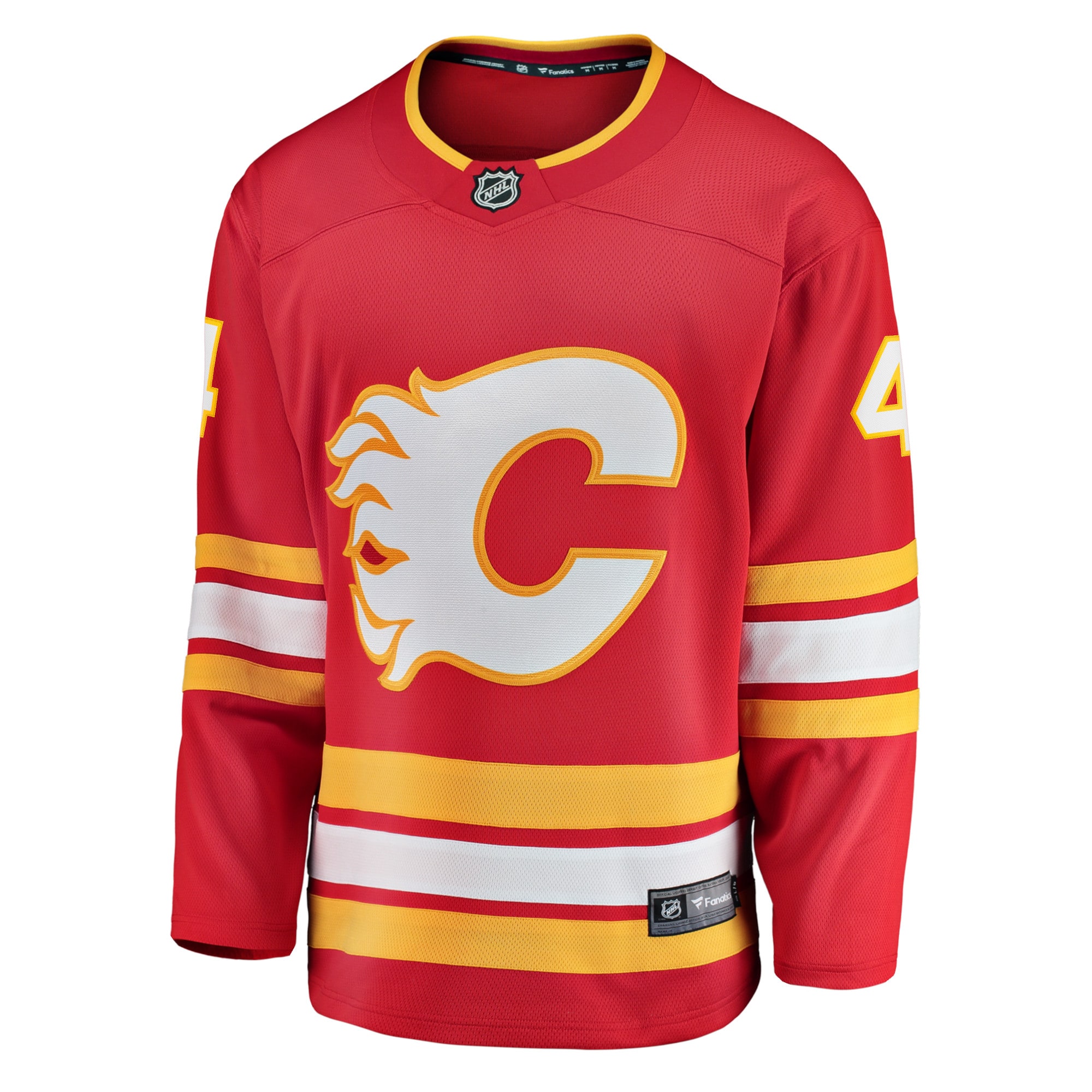Alternative view of Men's Calgary Flames Rasmus Andersson Red Home Team Breakaway Player Hockey Jersey - JS374 
