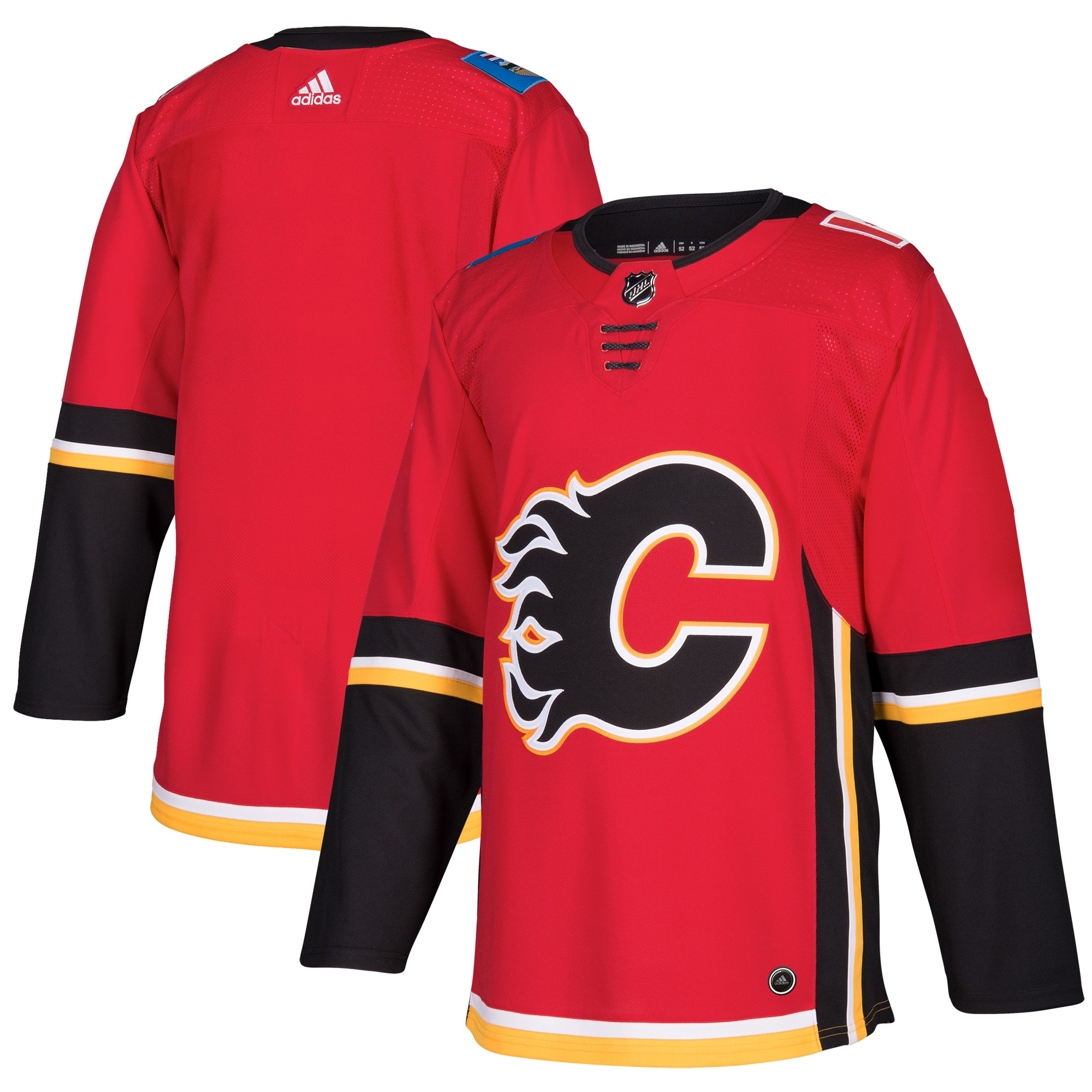 Men's Calgary Flames Red Home Blank Hockey Jersey - JS637 