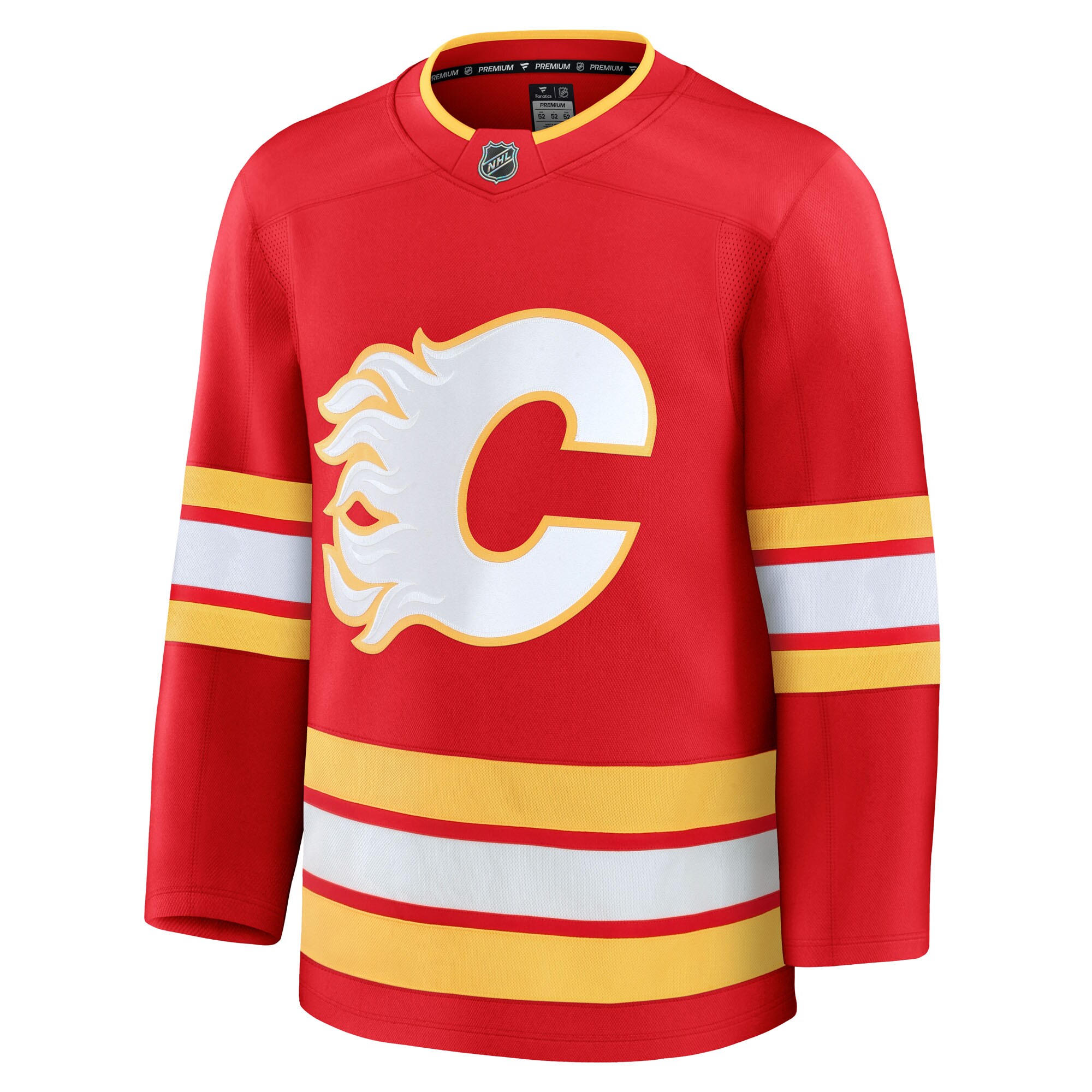 Alternative view of Men's Calgary Flames Red Home Premium Hockey Jersey - JS240 