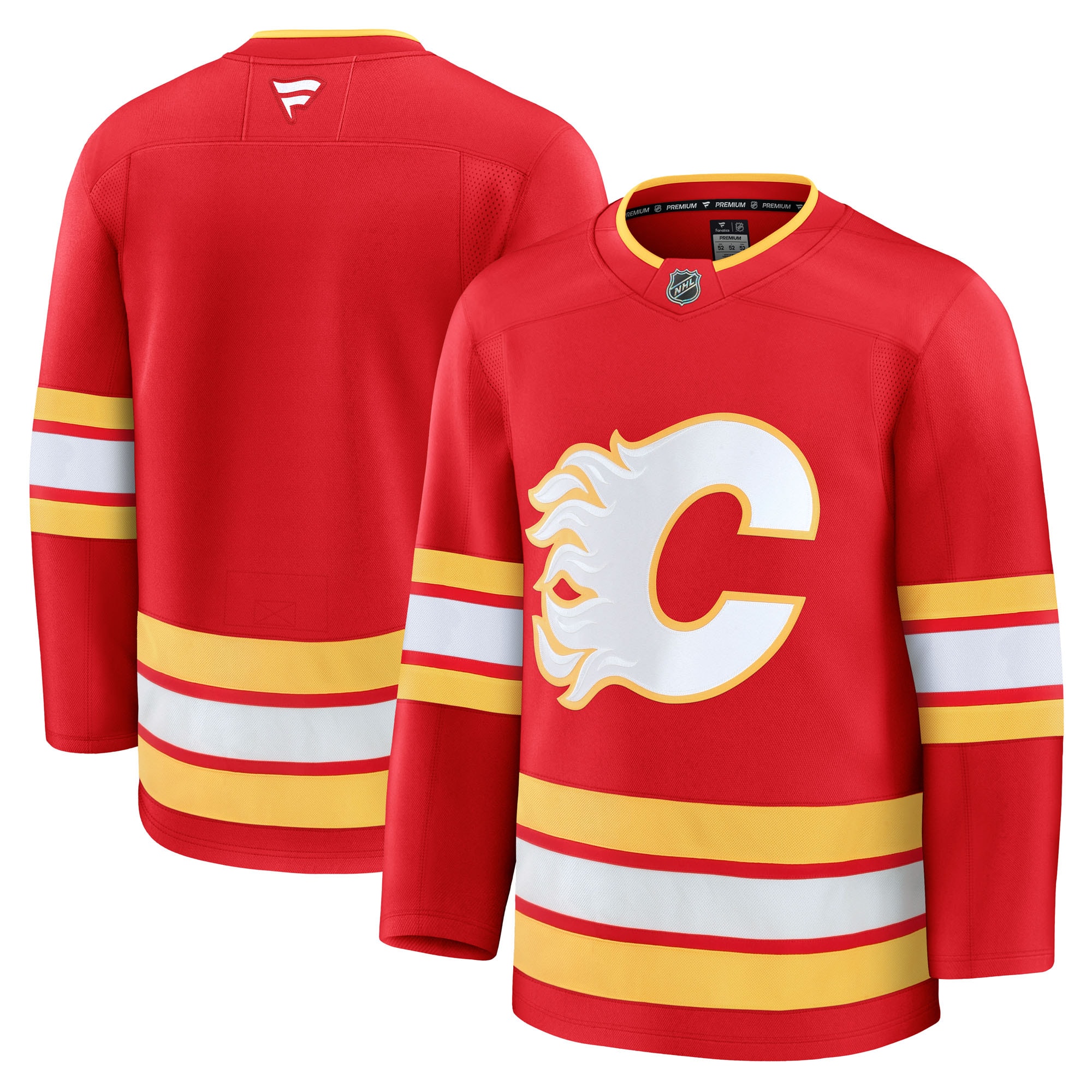 Men's Calgary Flames Red Home Premium Hockey Jersey - JS956 