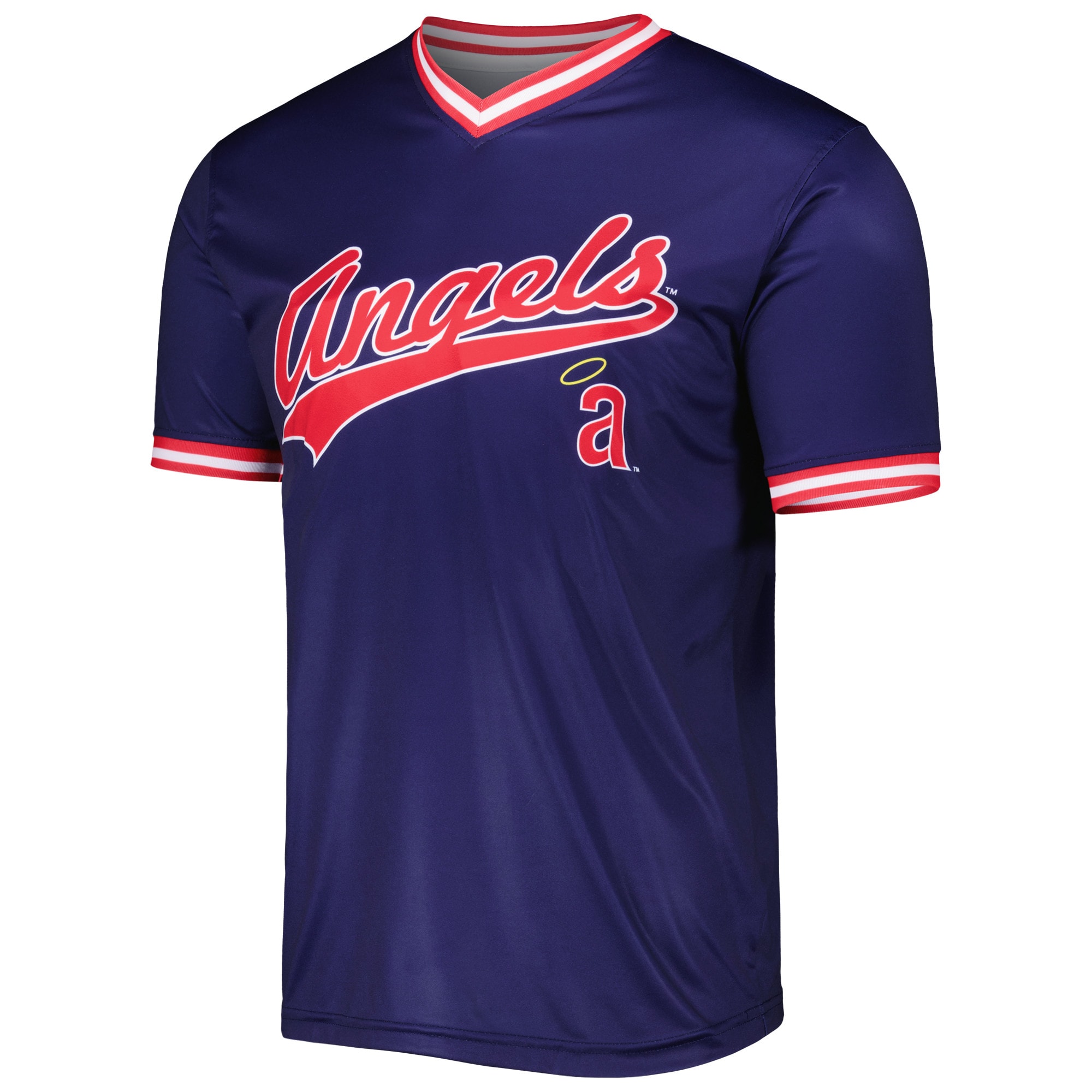 Alternative view of Men's California Angels Stitches Navy Cooperstown Collection Team Jersey 